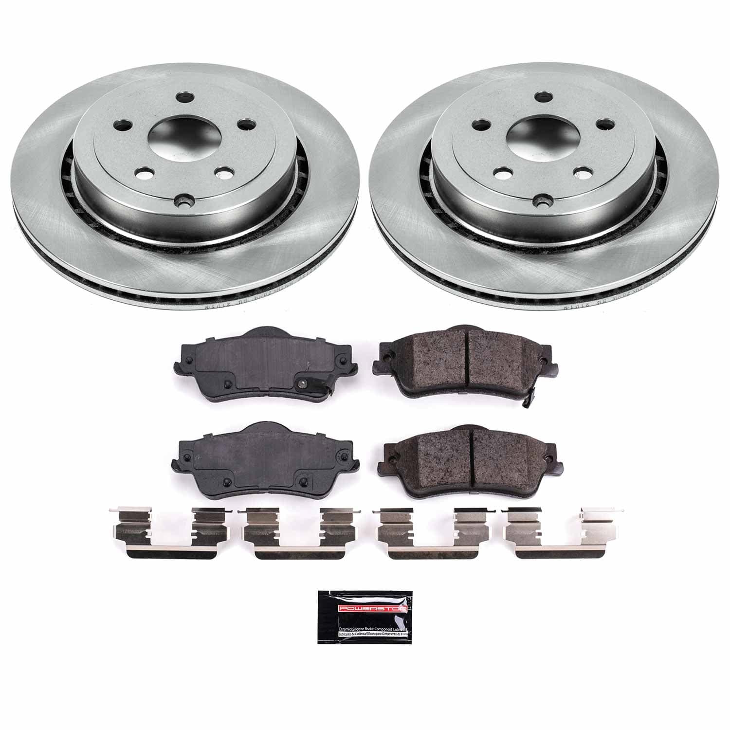 Power Stop - KOE5528 - Rear - Disc Brake Pad and Rotor Kit image 1