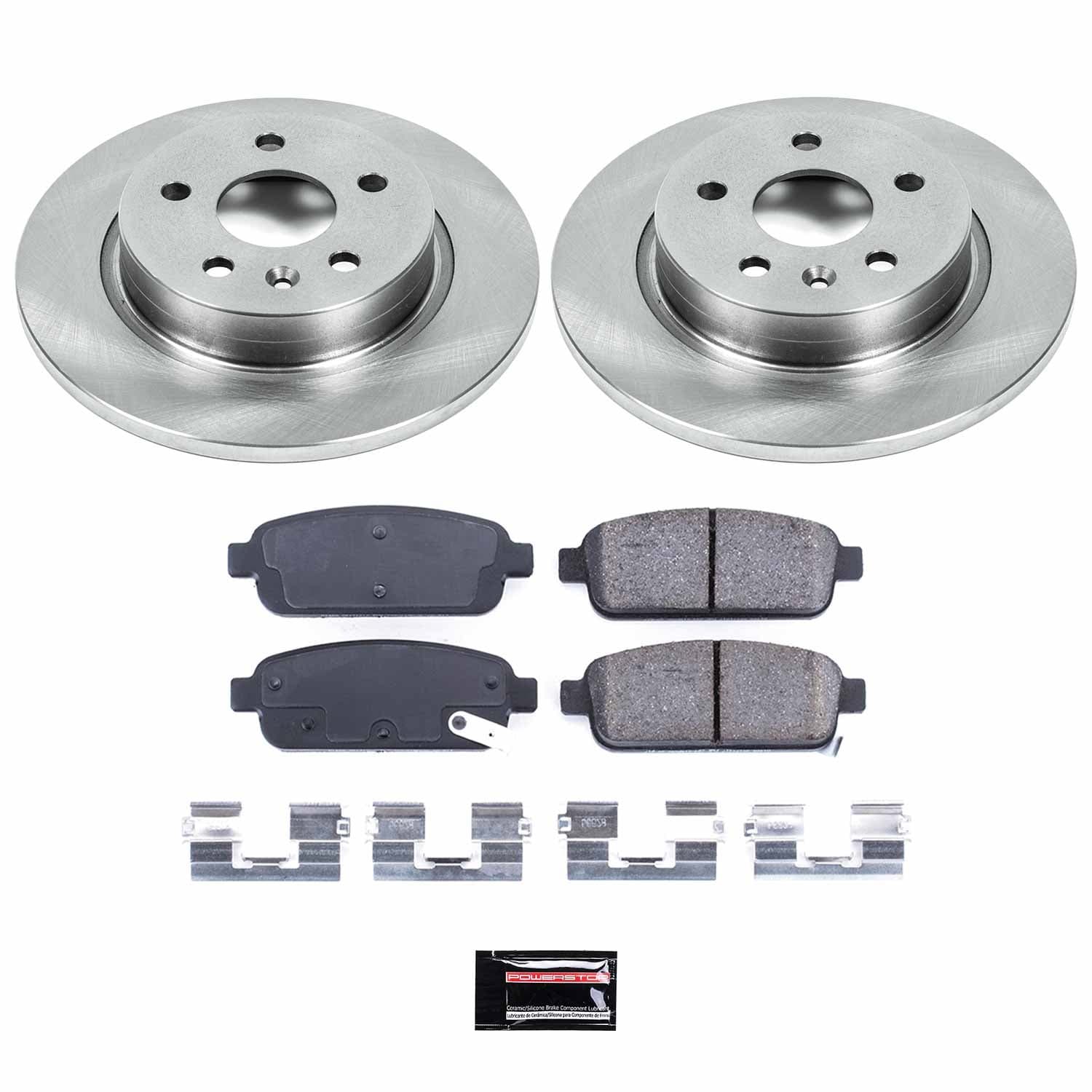 Power Stop - KOE5544 - Rear - Disc Brake Pad and Rotor Kit image 1