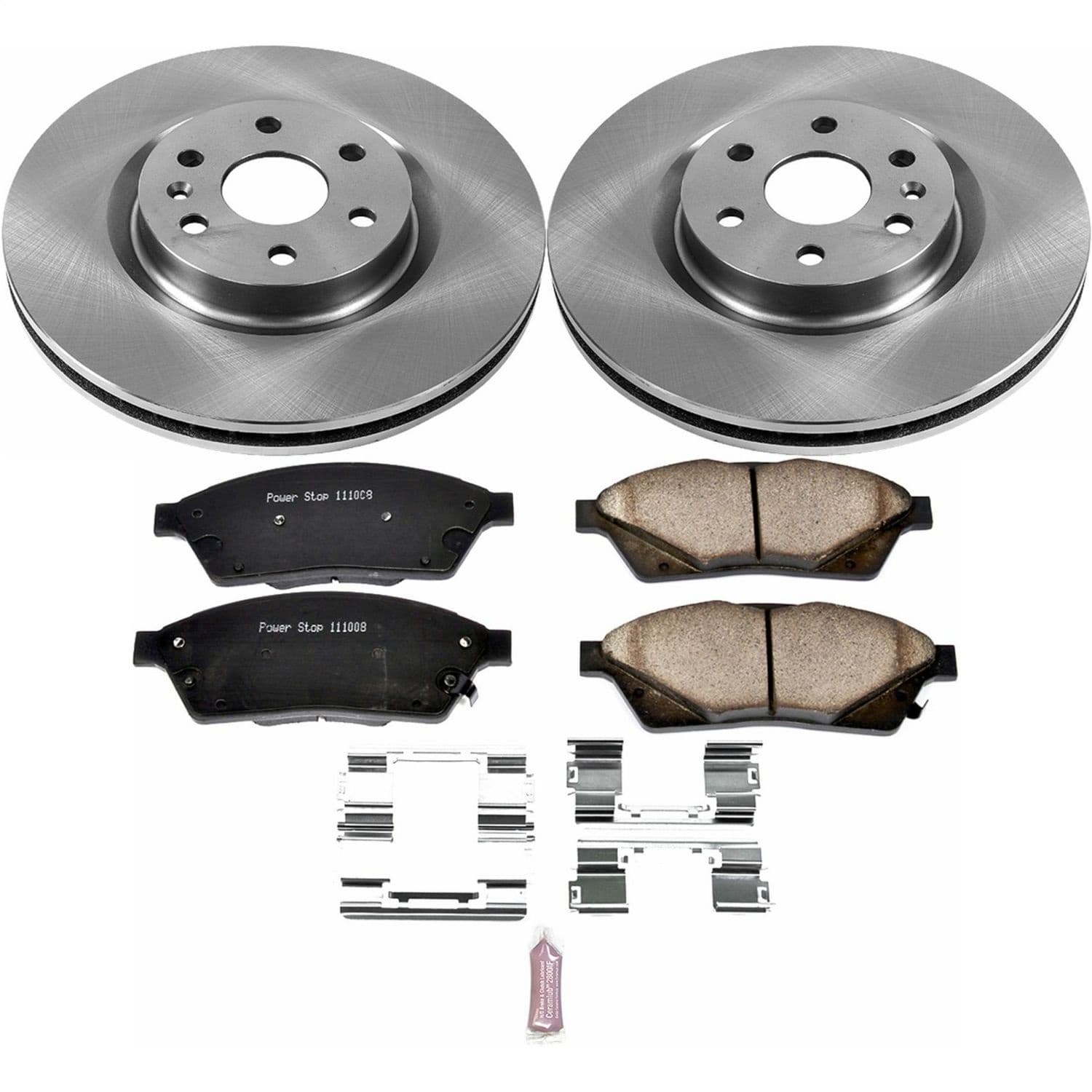 Power Stop - KOE5545 - Front - Disc Brake Pad and Rotor Kit image 1