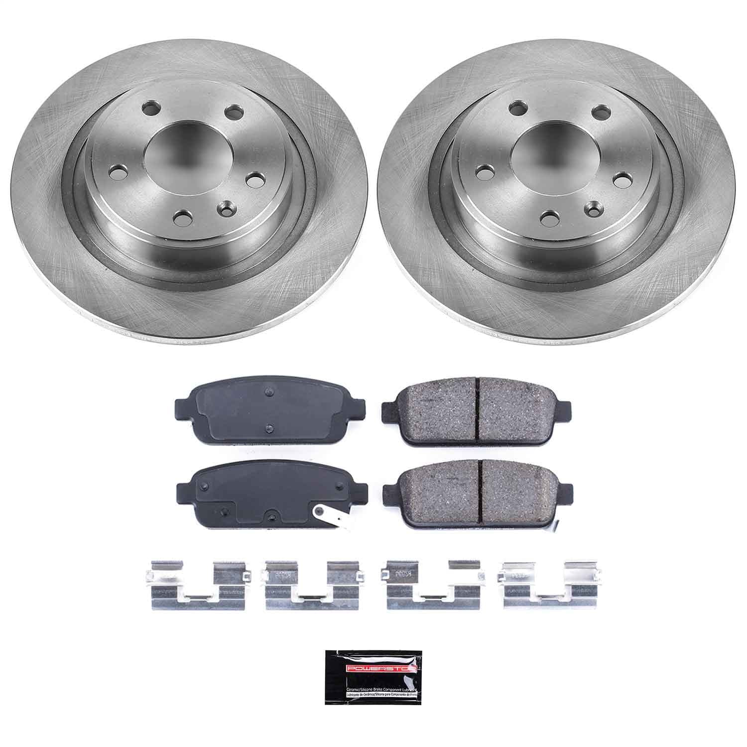 Power Stop - KOE5552 - Rear - Disc Brake Pad and Rotor Kit image 1