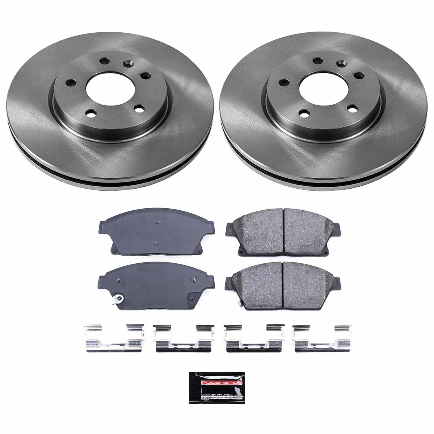 Power Stop - KOE5554 - Front - Disc Brake Pad and Rotor Kit image 1