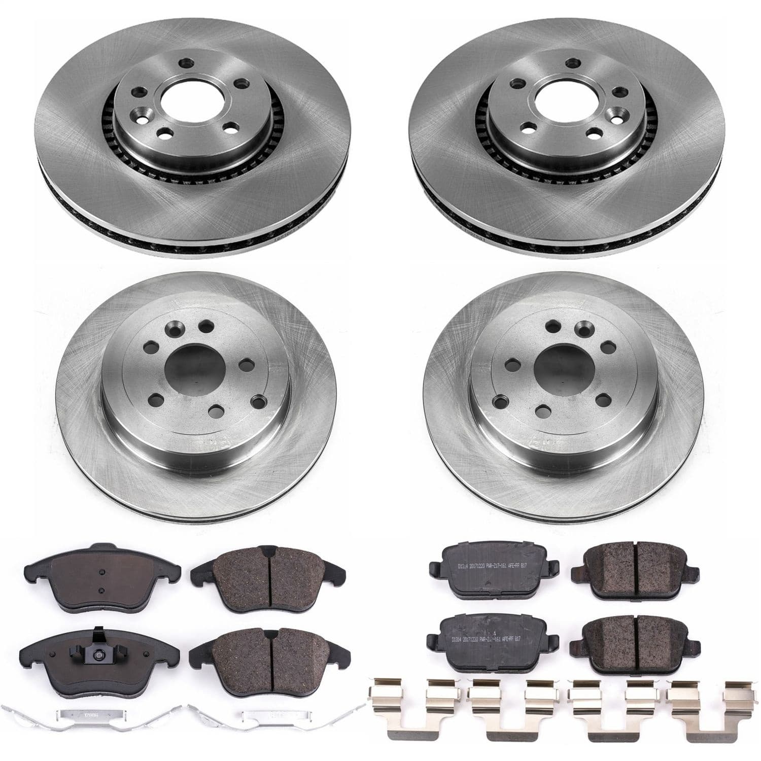 Power Stop - KOE5616 - Front and Rear - Disc Brake Pad and Rotor Kit image 1