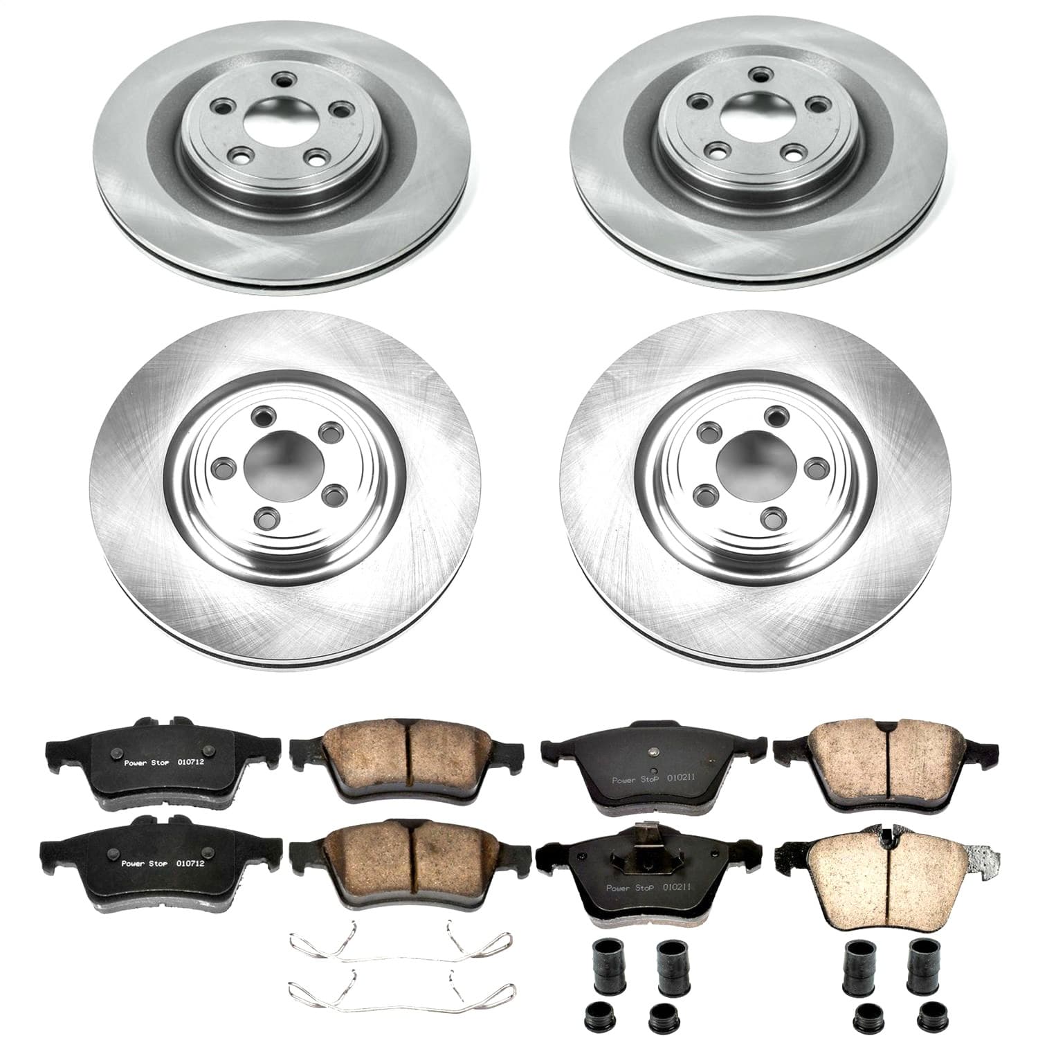 Power Stop - KOE5639 - Front and Rear - Disc Brake Pad and Rotor Kit image 1