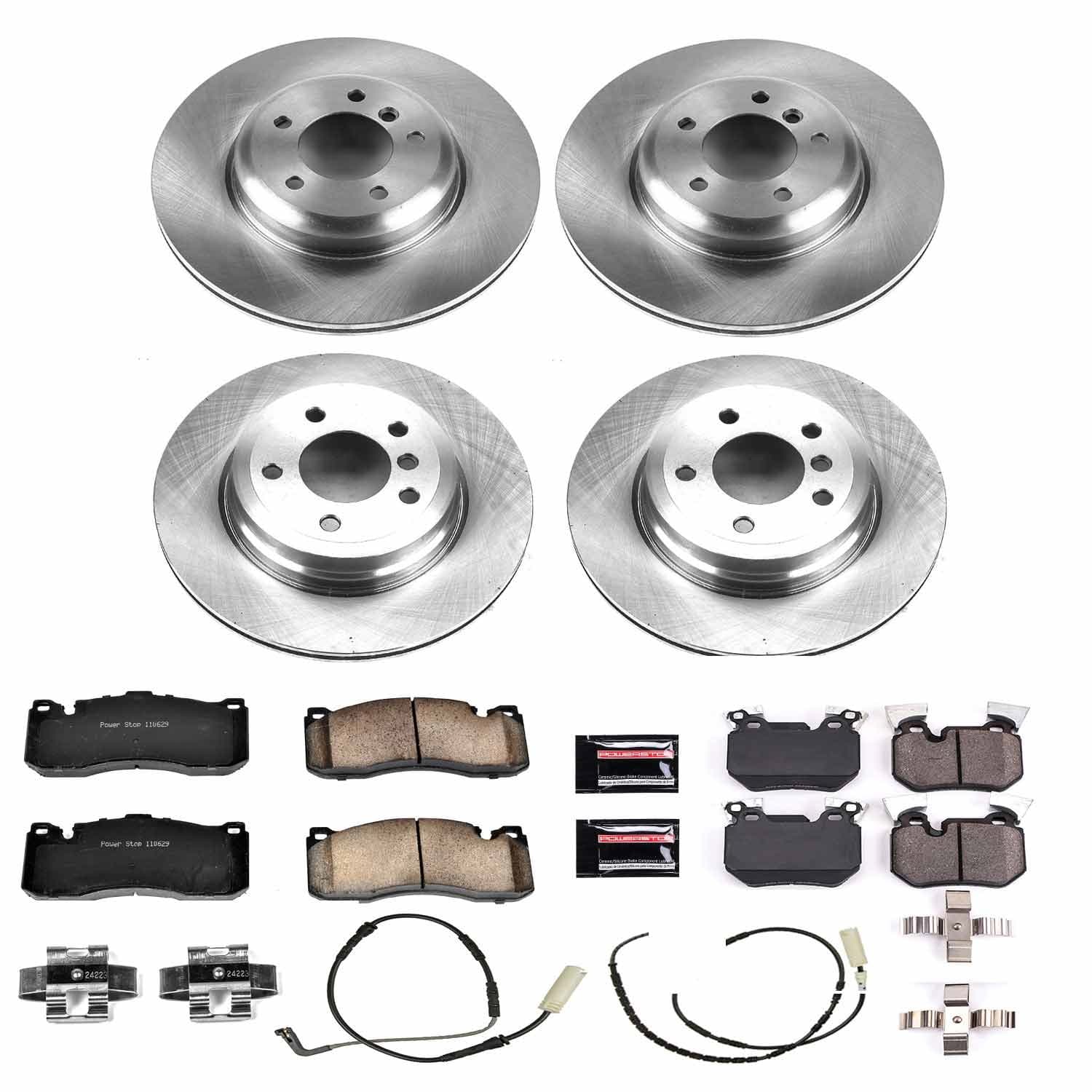 Power Stop - KOE5686 - Front and Rear - Disc Brake Pad and Rotor Kit image 1