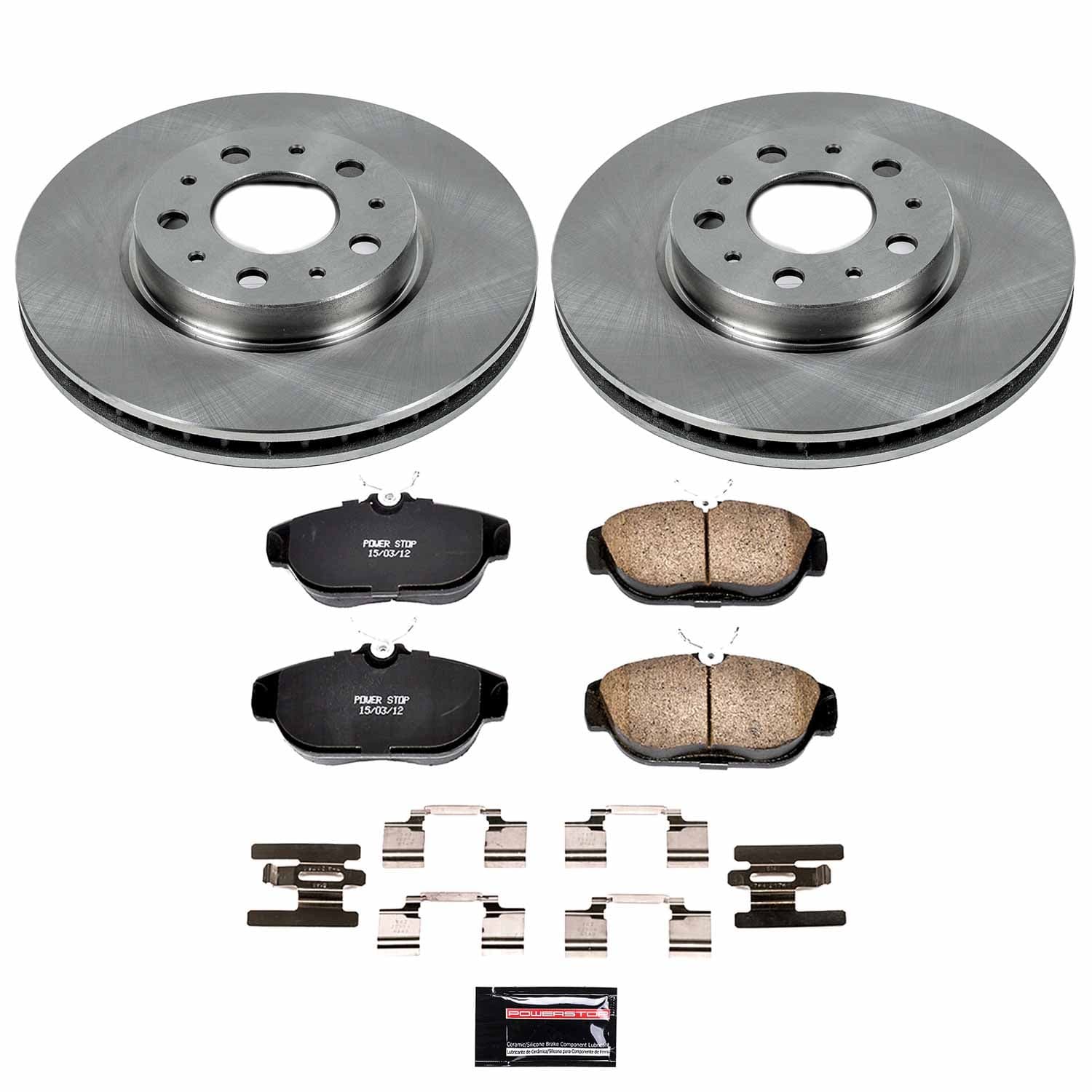 Power Stop - KOE571 - Front - Disc Brake Pad and Rotor Kit image 1