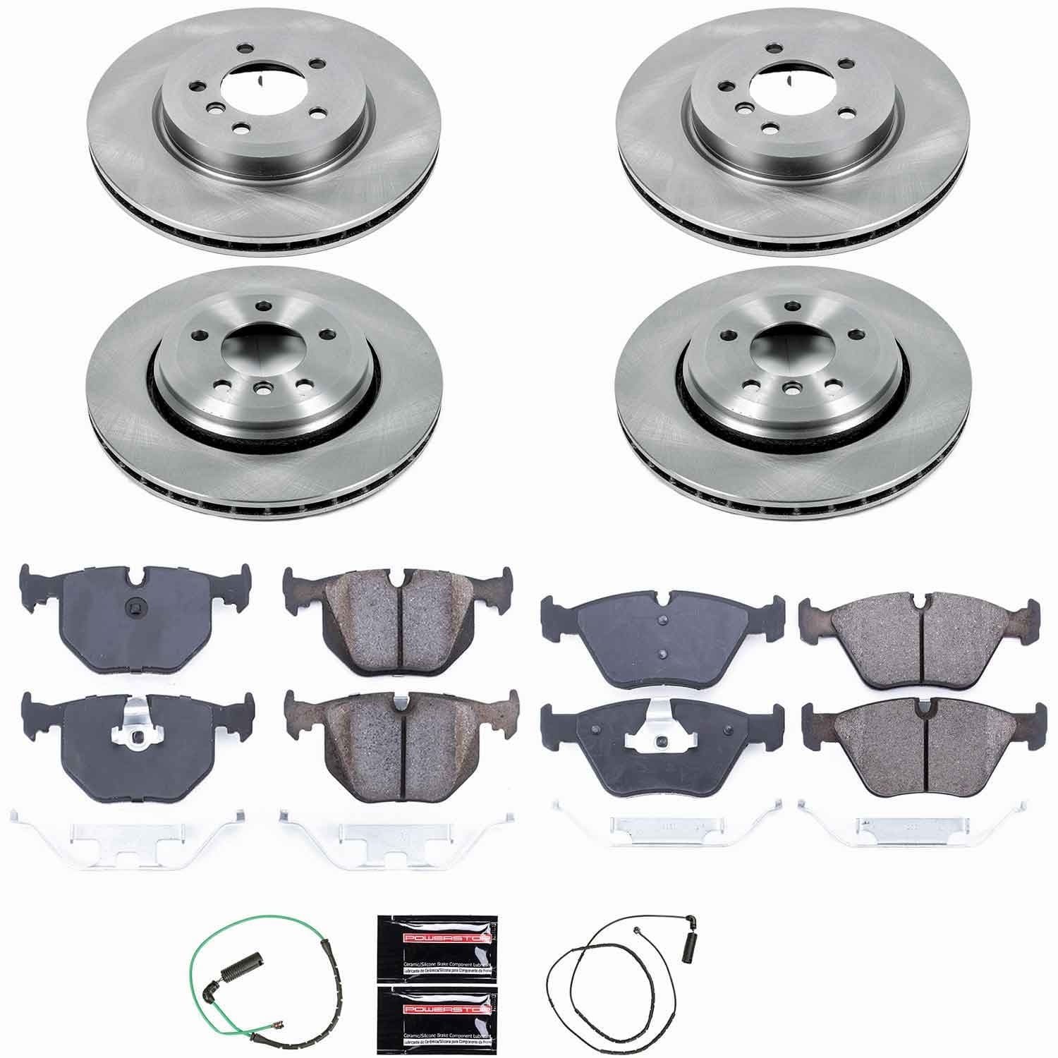 Power Stop - KOE5728 - Front and Rear - Disc Brake Pad and Rotor Kit image 1