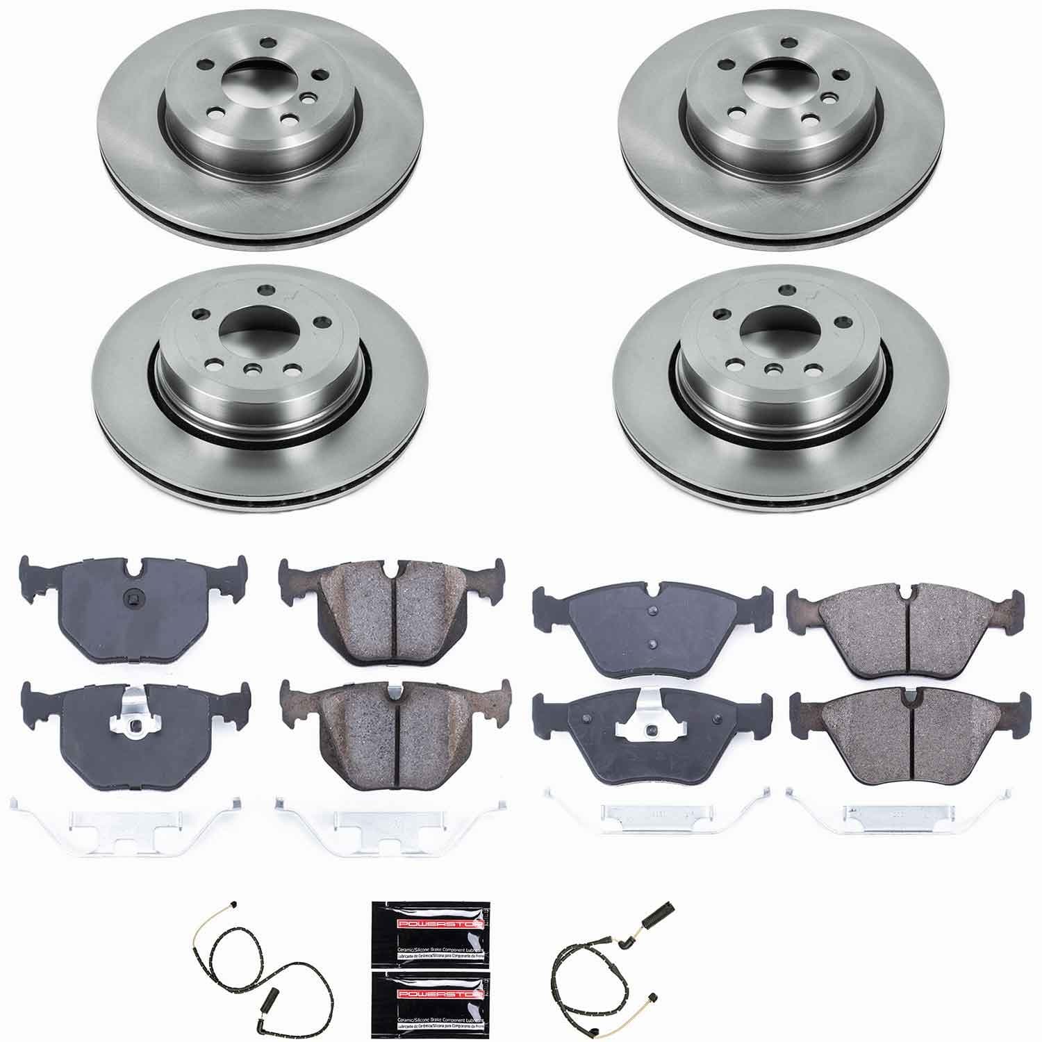 Power Stop - KOE5737 - Front and Rear - Disc Brake Pad and Rotor Kit image 1