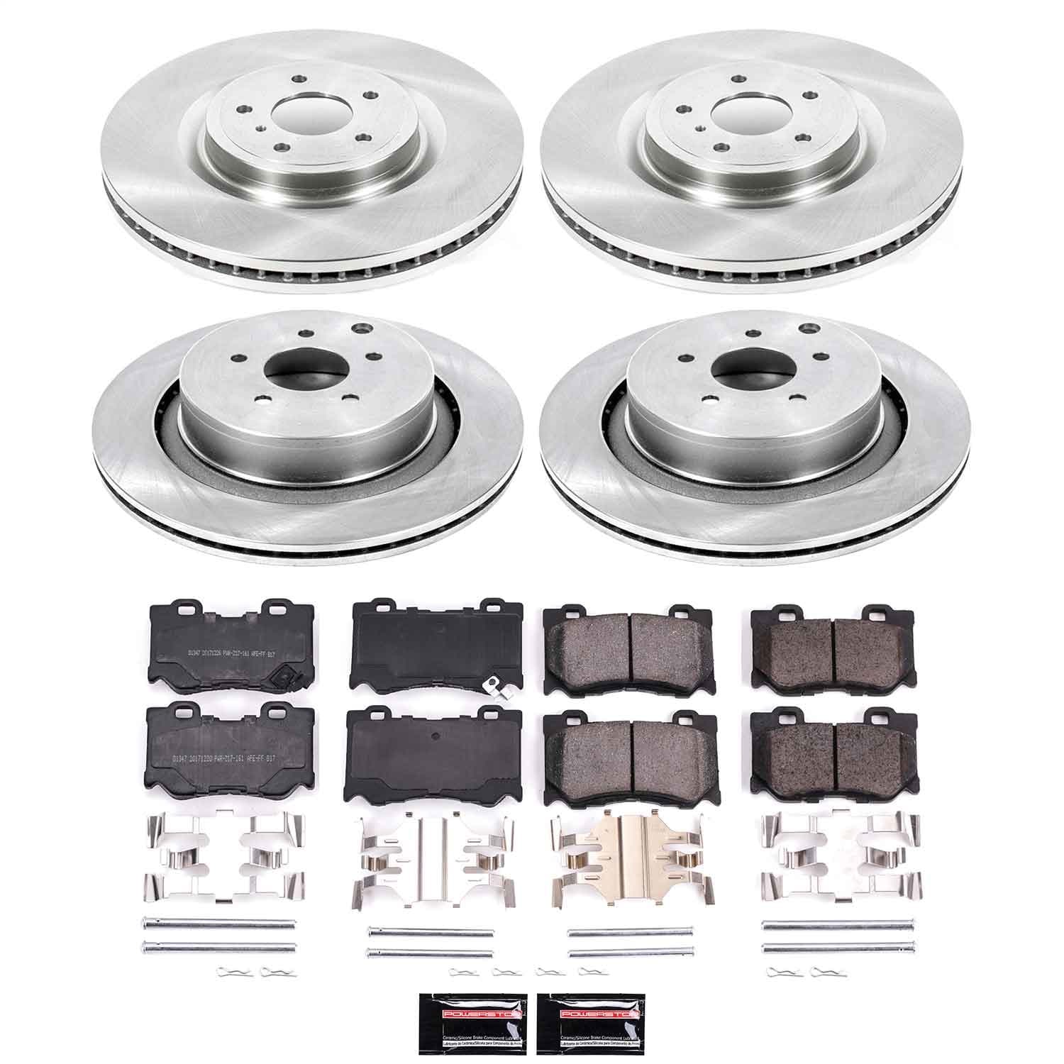 Power Stop - KOE5823 - Front and Rear - Disc Brake Pad and Rotor Kit image 1