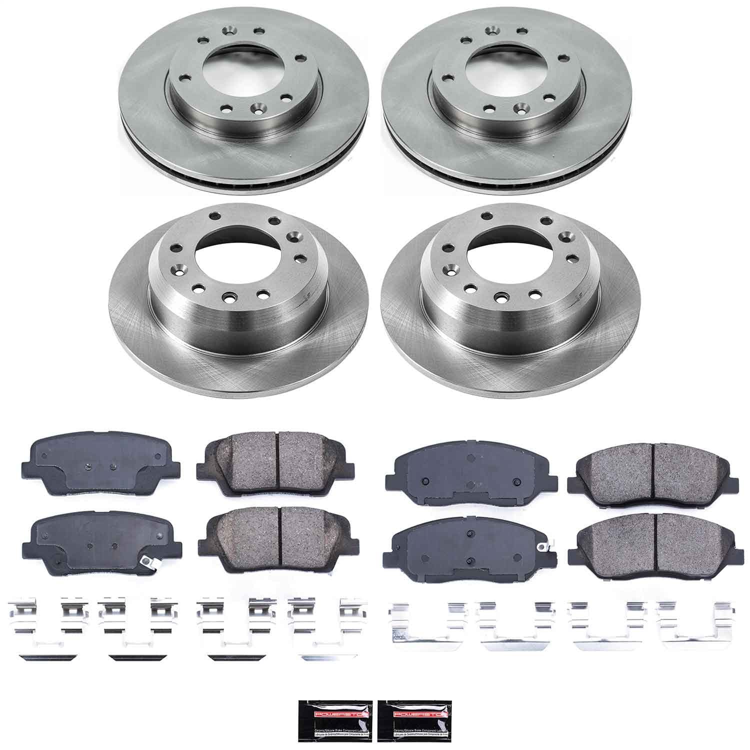 Power Stop - KOE5831 - Front and Rear - Disc Brake Pad and Rotor Kit image 1