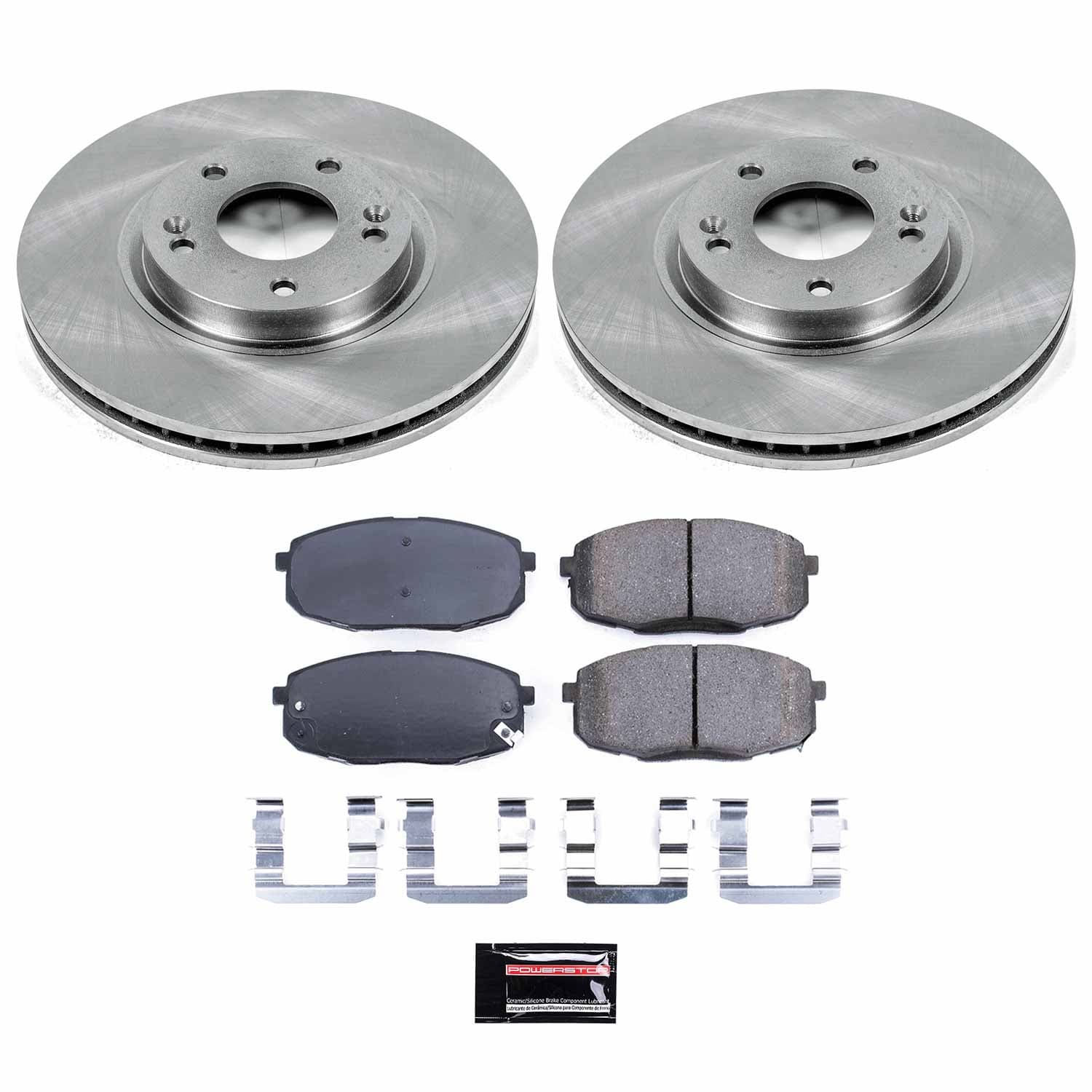 Power Stop - KOE5837 - Front - Disc Brake Pad and Rotor Kit image 1