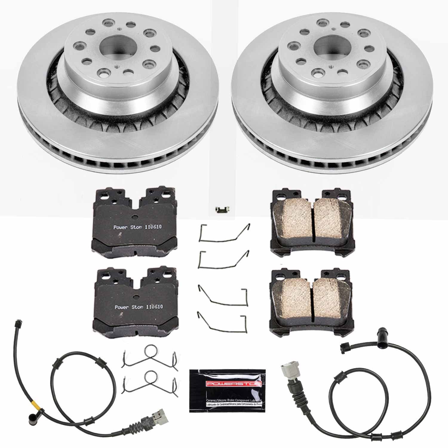 Power Stop - KOE5841 - Rear - Disc Brake Pad and Rotor Kit image 1