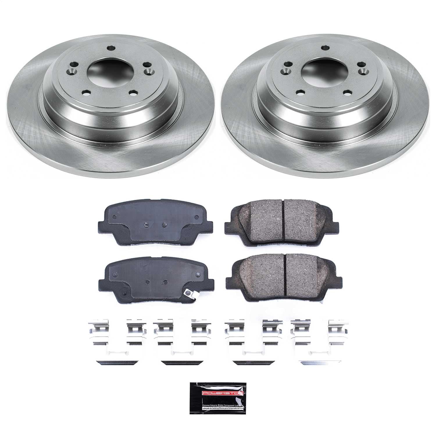 Power Stop - KOE5847 - Rear - Disc Brake Pad and Rotor Kit image 1