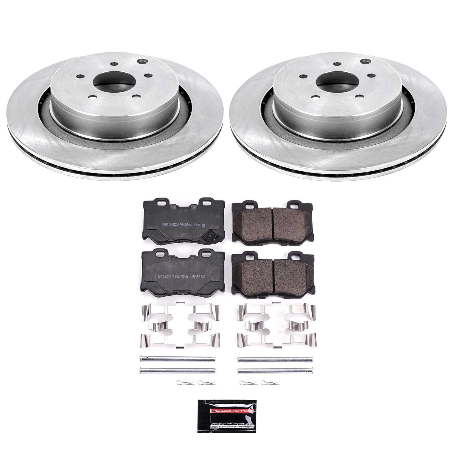 Power Stop - KOE5861 - Rear - Disc Brake Pad and Rotor Kit image 1