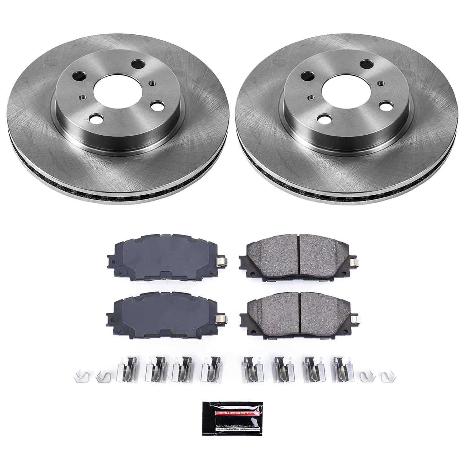 Power Stop - KOE5863 - Front - Disc Brake Pad and Rotor Kit image 1