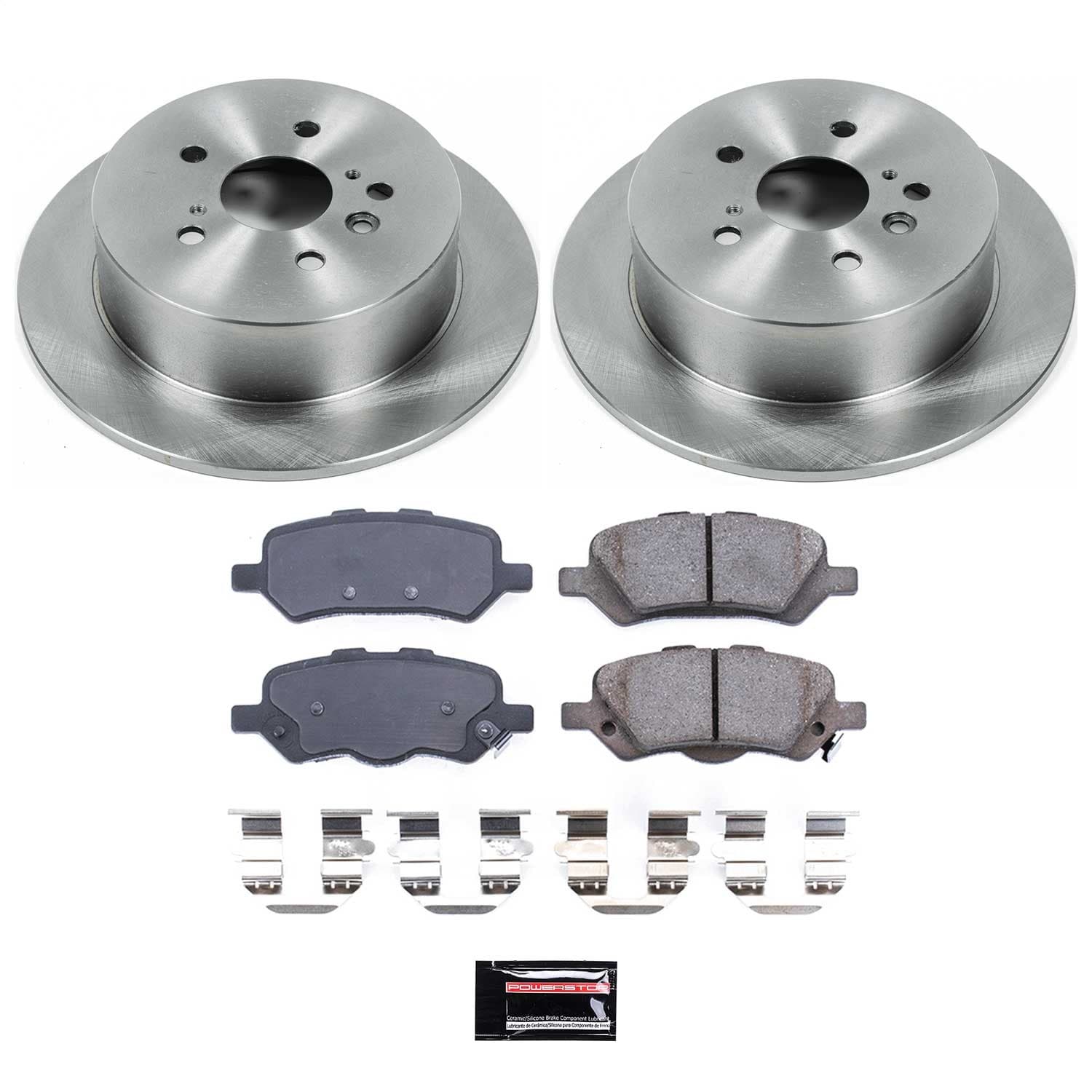 Power Stop - KOE5867 - Rear - Disc Brake Pad and Rotor Kit image 1