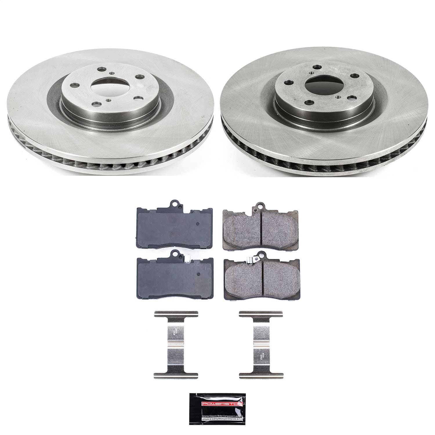 Power Stop - KOE5868 - Front - Disc Brake Pad and Rotor Kit image 1