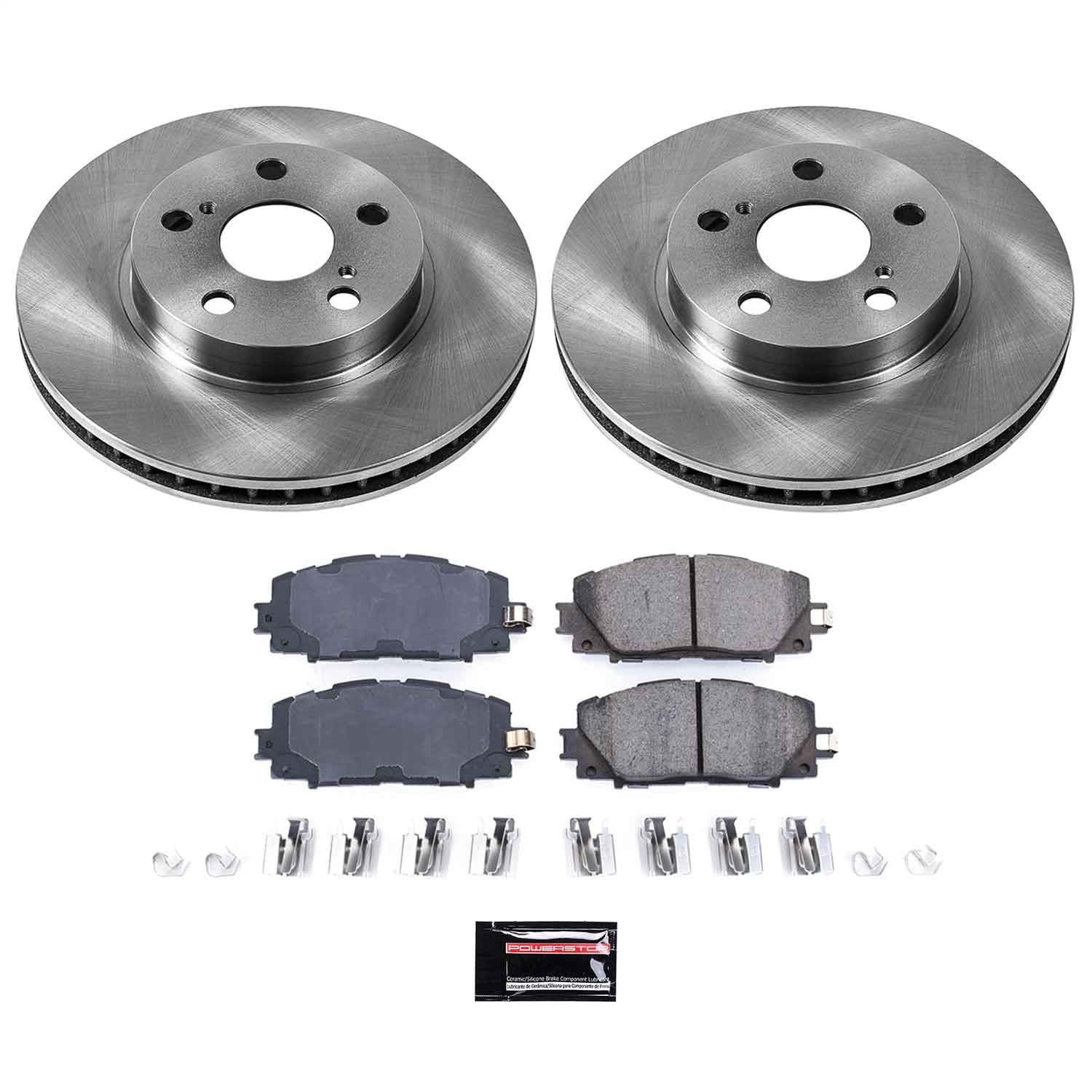 Power Stop - KOE5870 - Front - Disc Brake Pad and Rotor Kit image 1