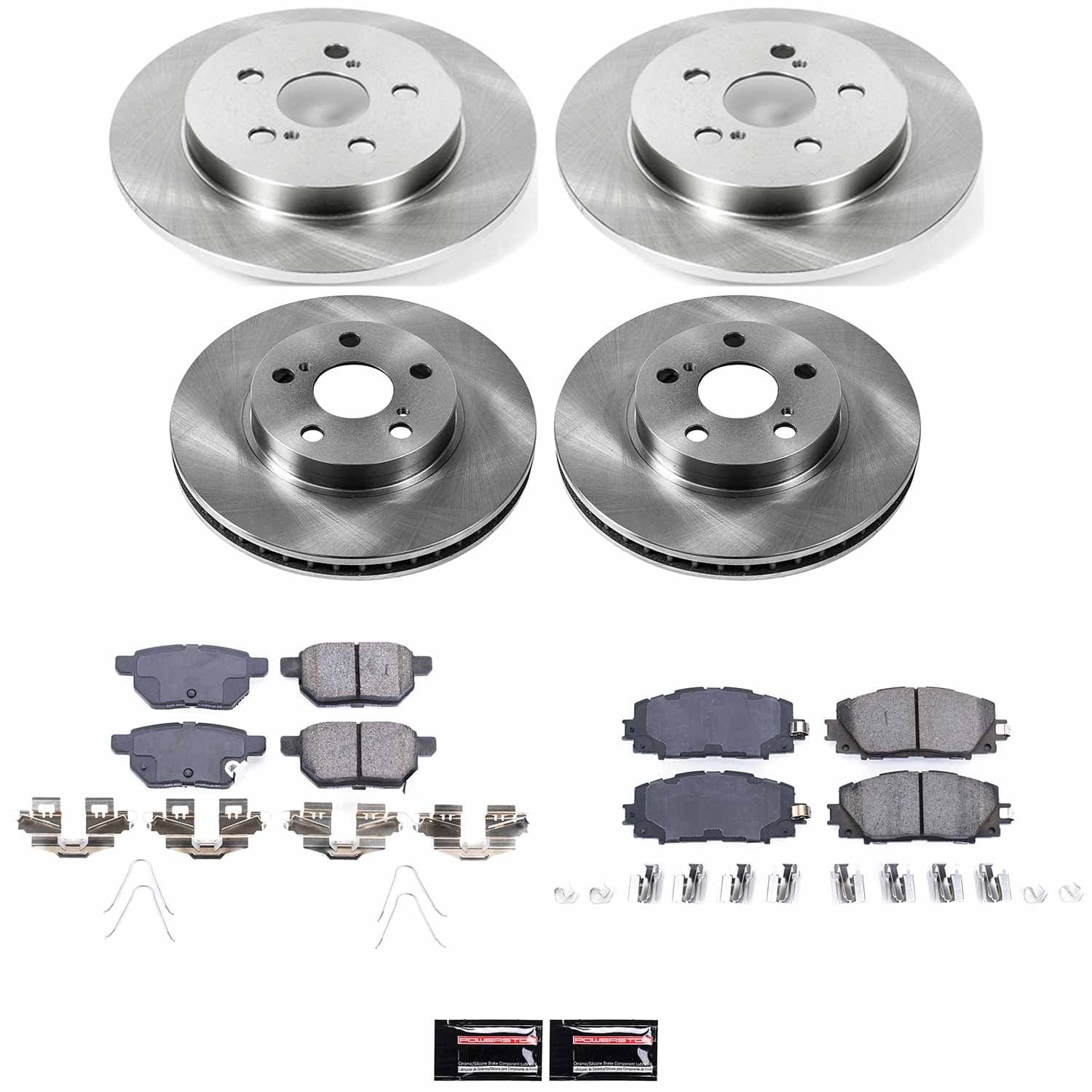 Power Stop - KOE5871 - Front and Rear - Disc Brake Pad and Rotor Kit image 1