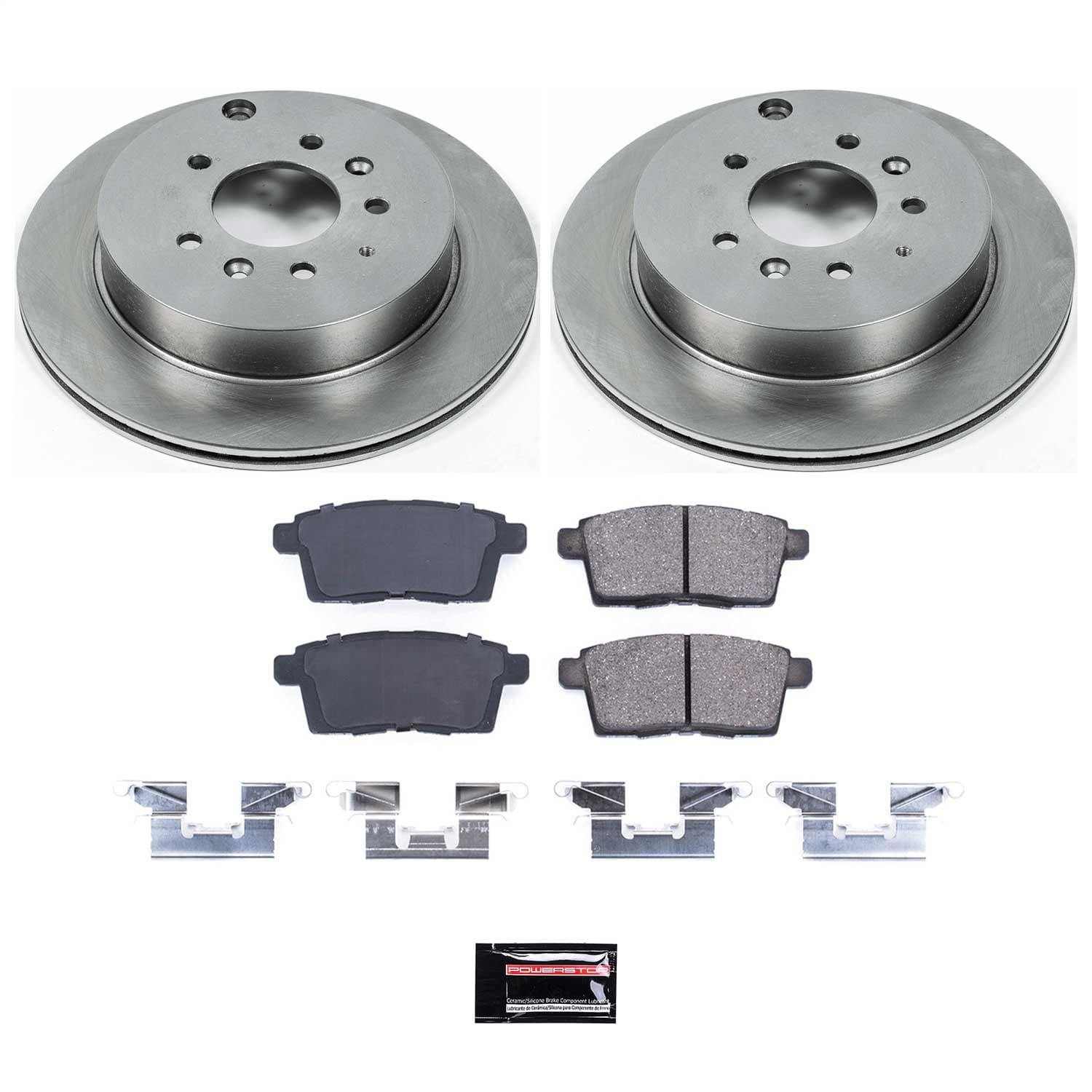 Power Stop - KOE5876 - Rear - Disc Brake Pad and Rotor Kit image 1
