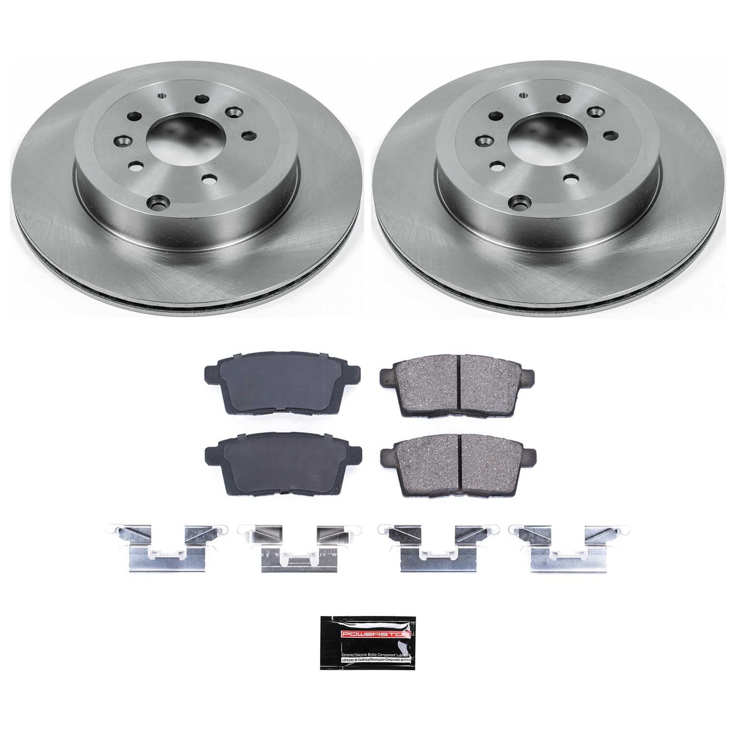 Power Stop - KOE5877 - Rear - Disc Brake Pad and Rotor Kit image 1