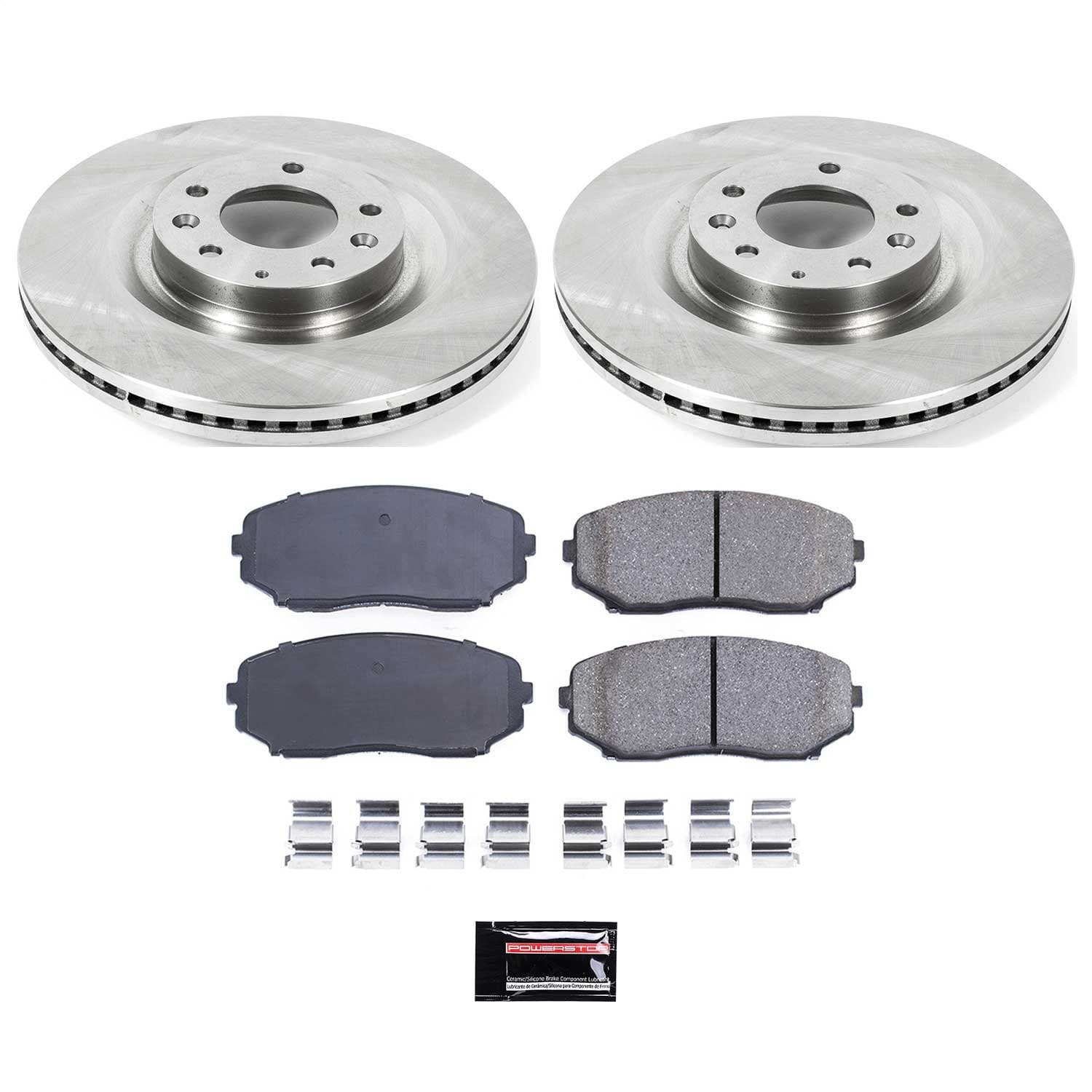 Power Stop - KOE5878 - Front - Disc Brake Pad and Rotor Kit image 1