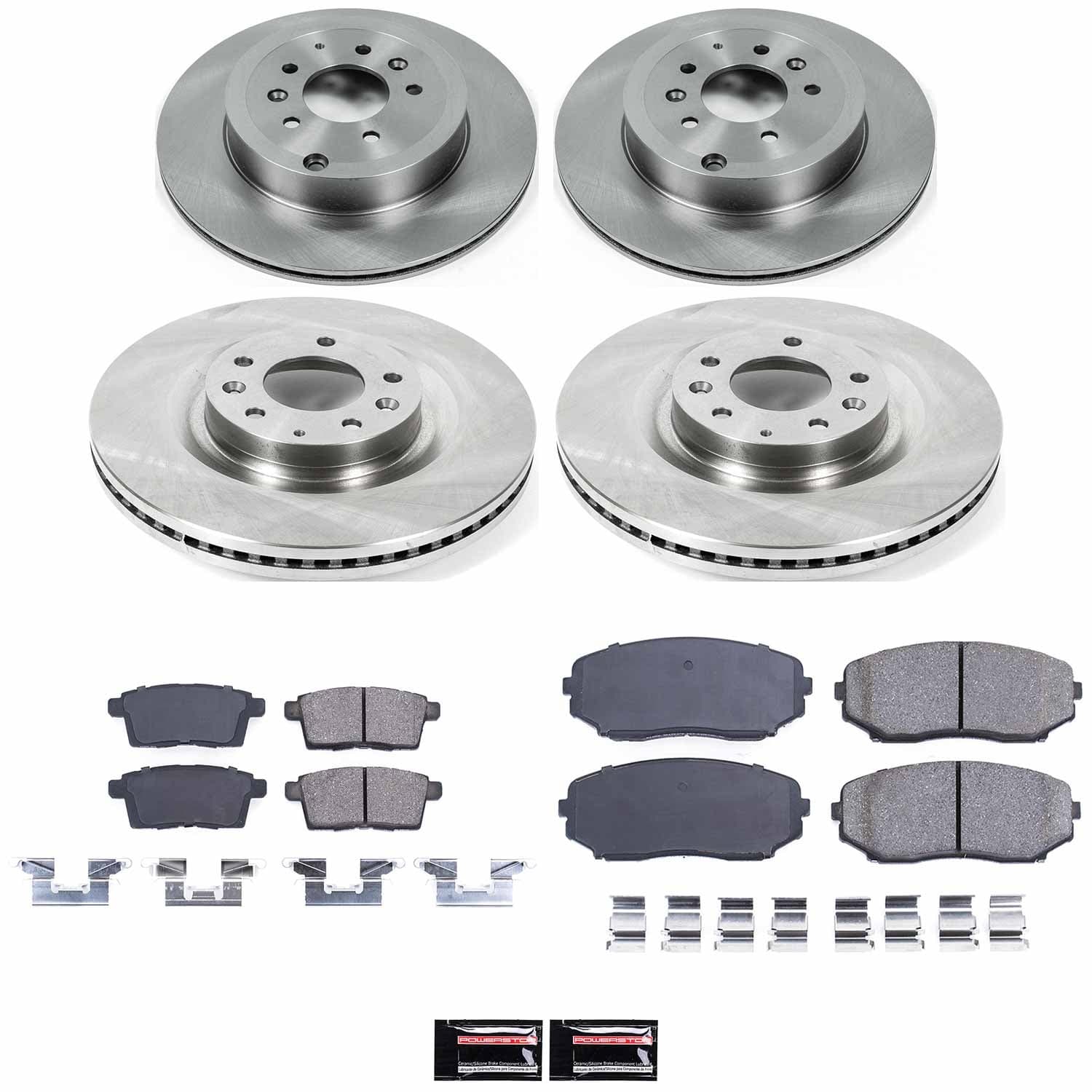 Power Stop - KOE5879 - Front and Rear - Disc Brake Pad and Rotor Kit image 1