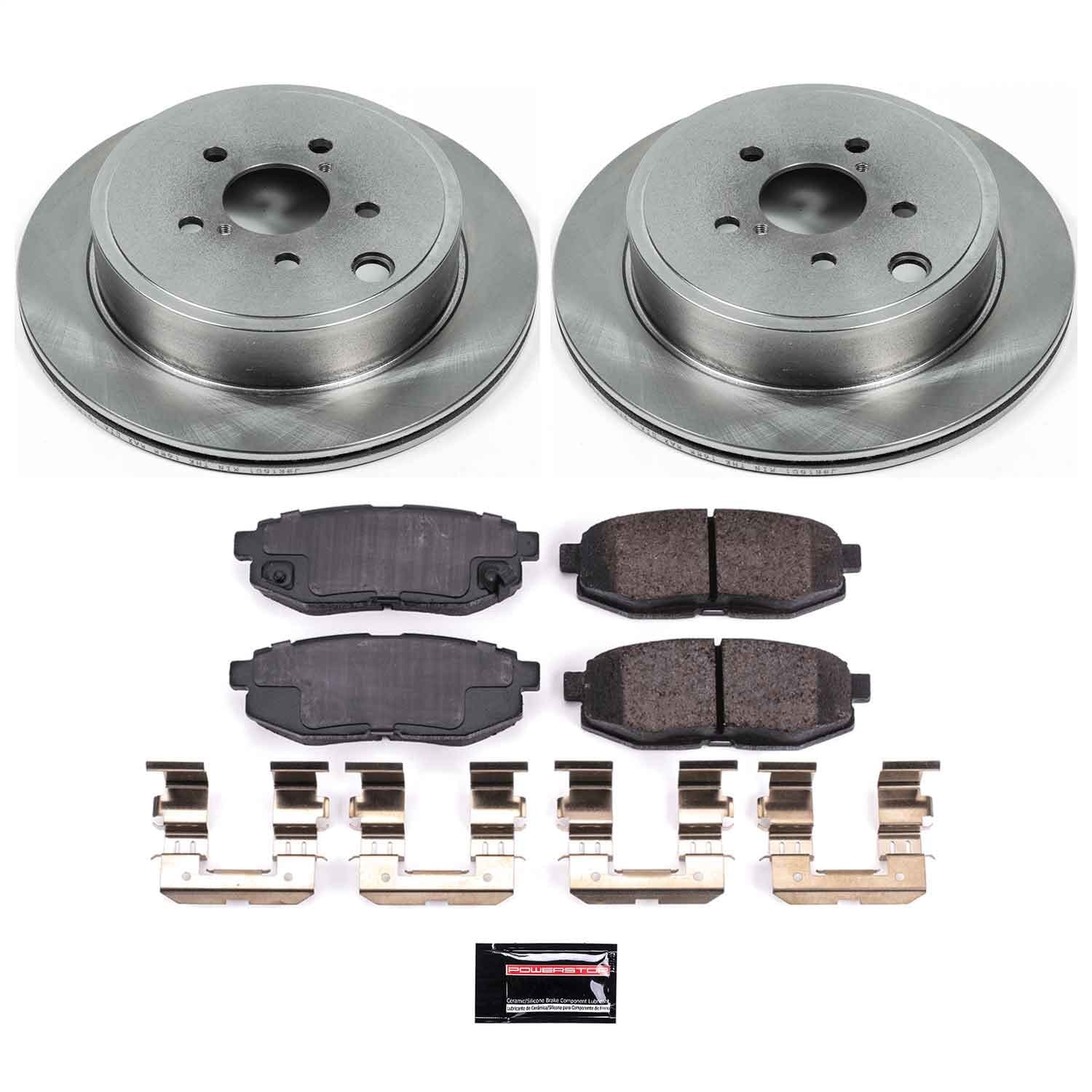 Power Stop - KOE5883 - Rear - Disc Brake Pad and Rotor Kit image 1