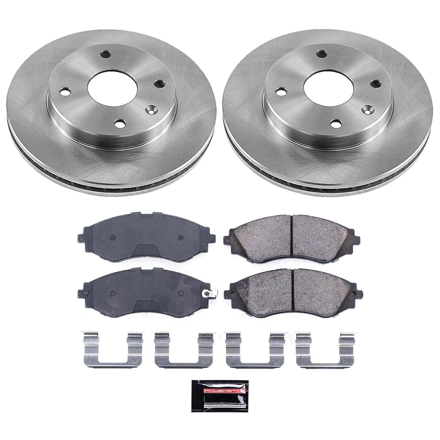 Power Stop - KOE5894 - Front - Disc Brake Pad and Rotor Kit image 1