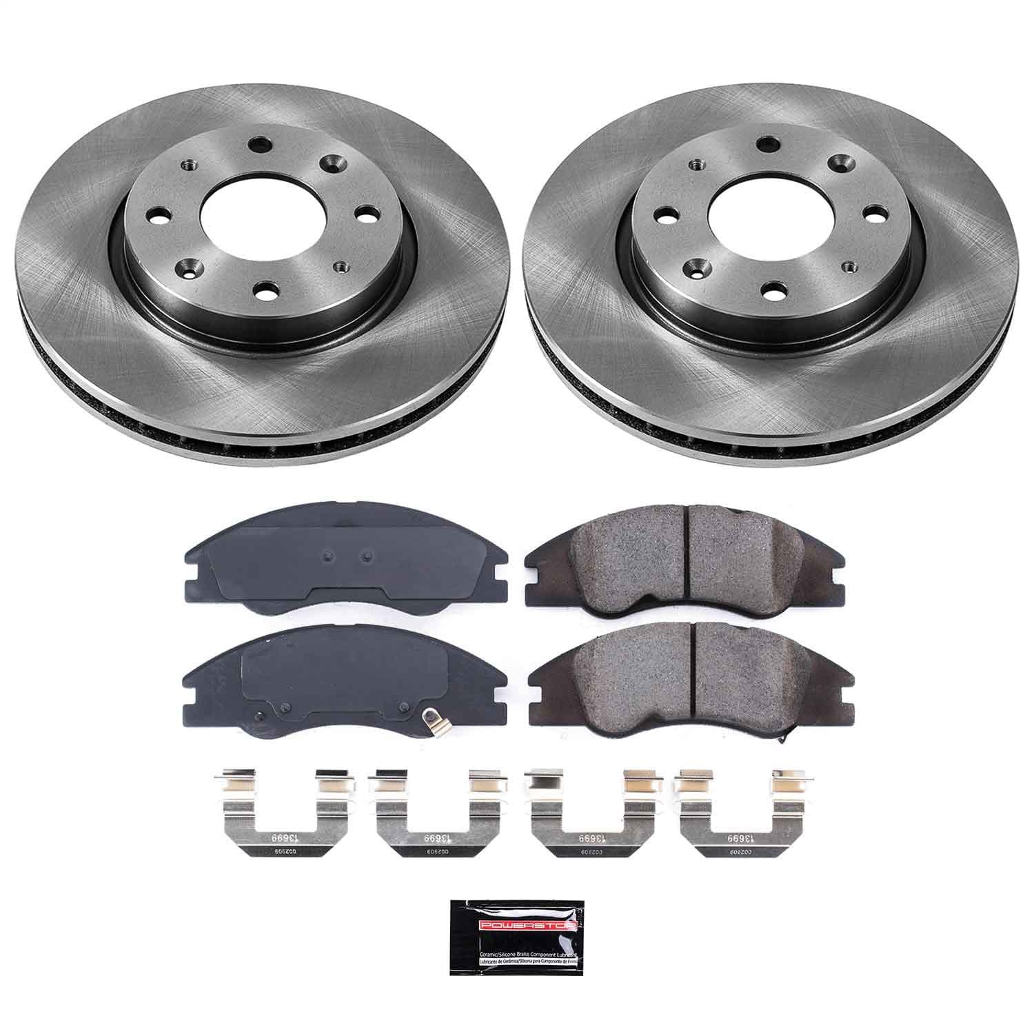 Power Stop - KOE5903 - Front - Disc Brake Pad and Rotor Kit image 1