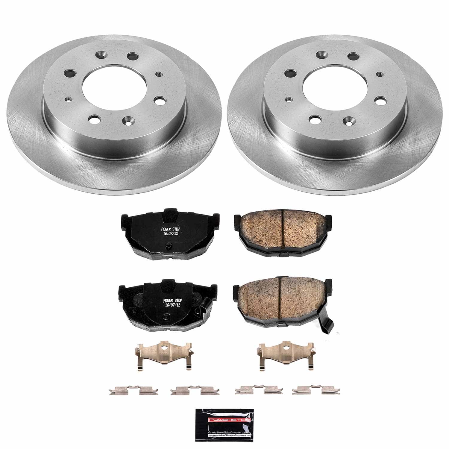 Power Stop - KOE5905 - Rear - Disc Brake Pad and Rotor Kit image 1