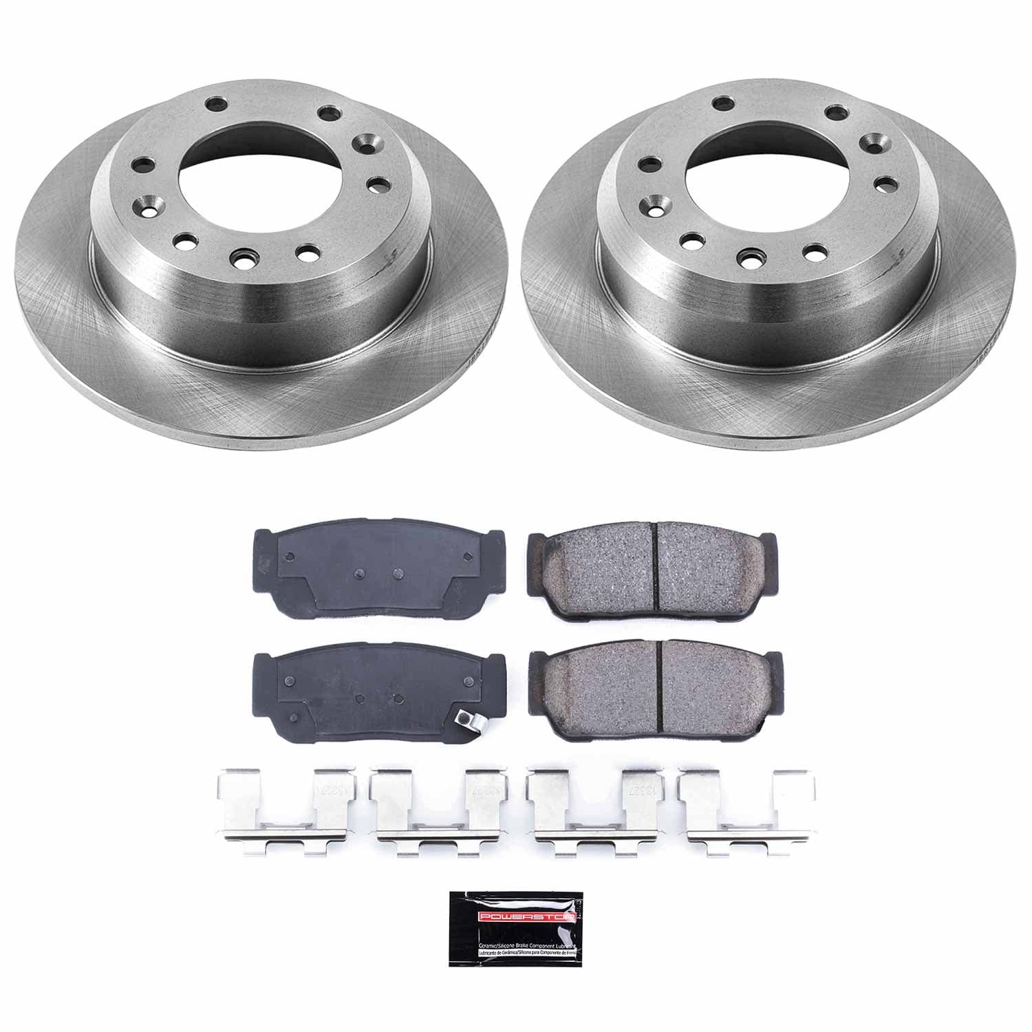 Power Stop - KOE5907 - Rear - Disc Brake Pad and Rotor Kit image 1