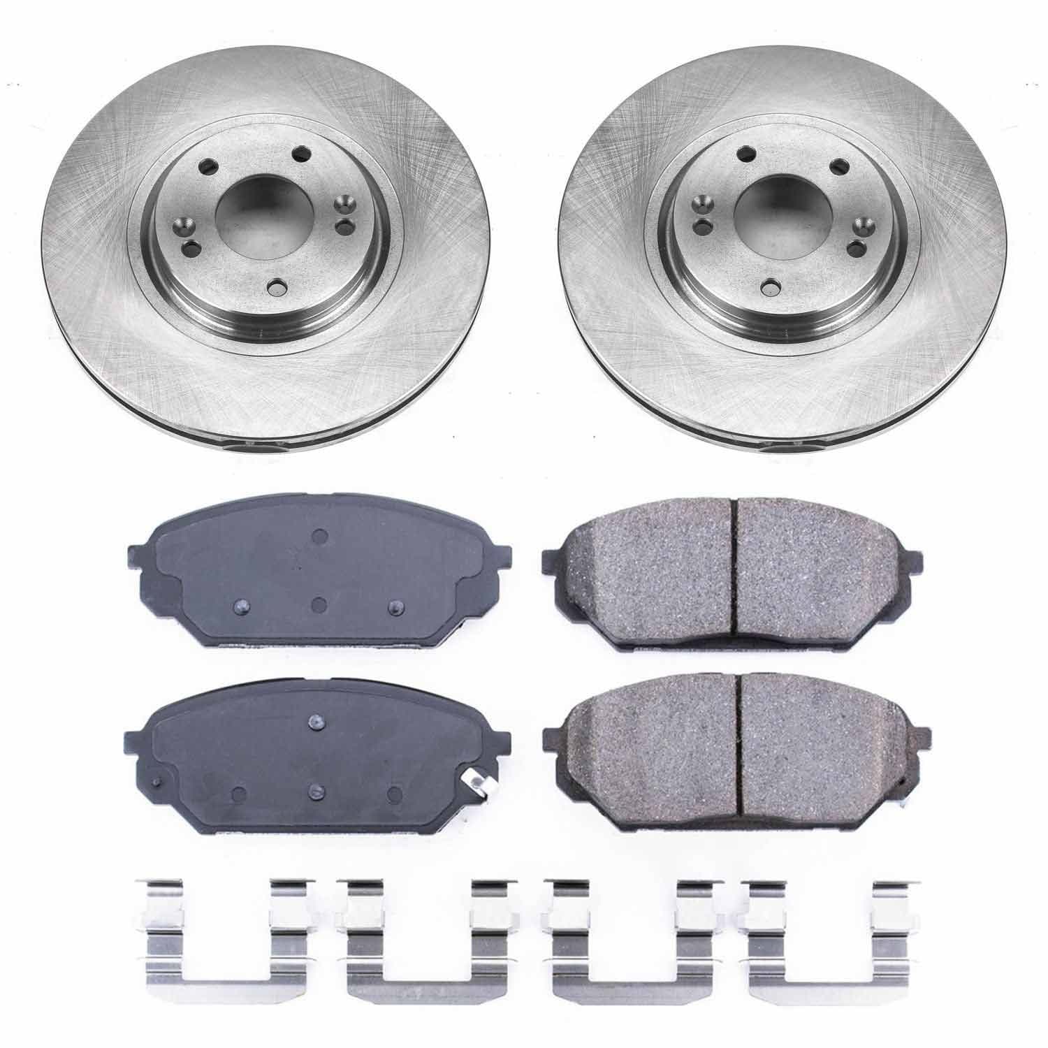 Power Stop - KOE5918 - Front - Disc Brake Pad and Rotor Kit image 1