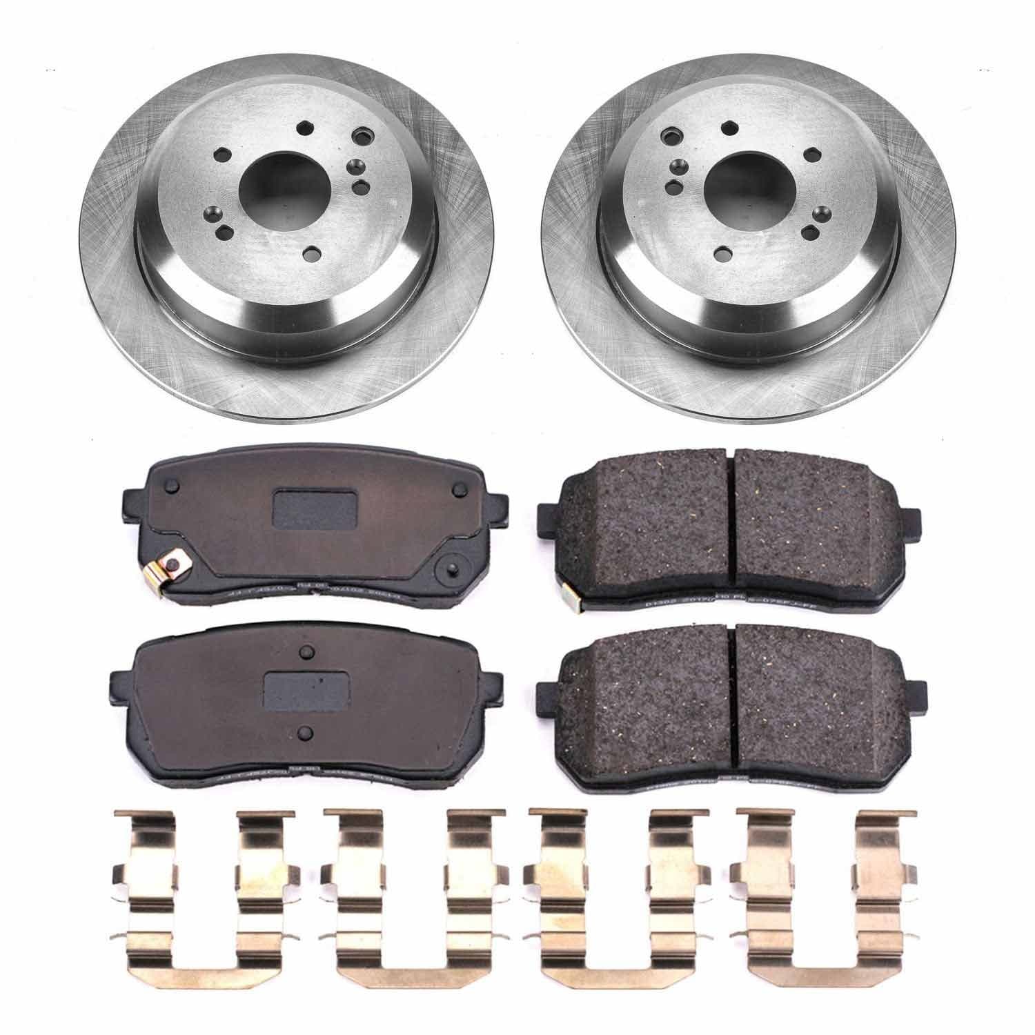 Power Stop - KOE5920 - Rear - Disc Brake Pad and Rotor Kit image 1