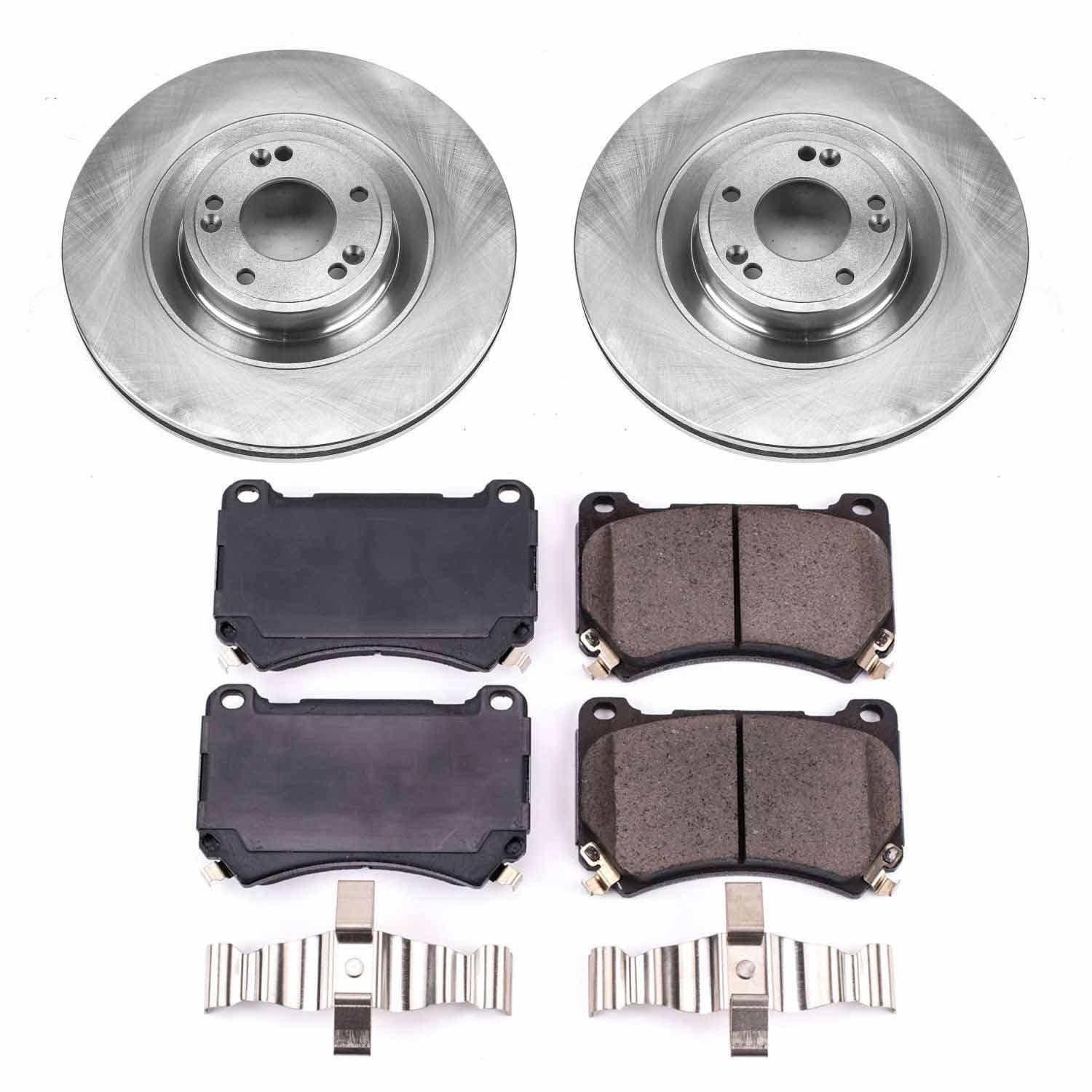 Power Stop - KOE5928 - Front - Disc Brake Pad and Rotor Kit image 1