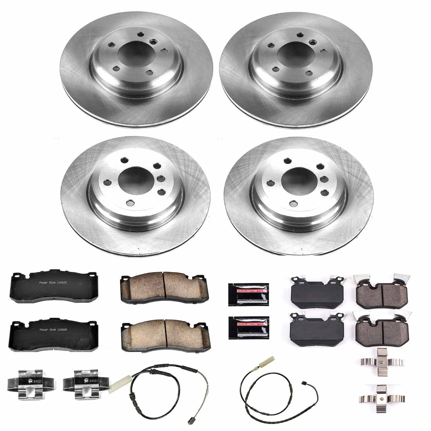 Power Stop - KOE6005 - Front and Rear - Disc Brake Pad and Rotor Kit image 1