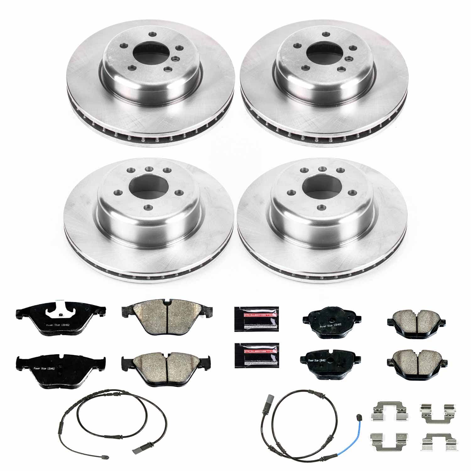 Power Stop - KOE6023 - Front and Rear - Disc Brake Pad and Rotor Kit image 1