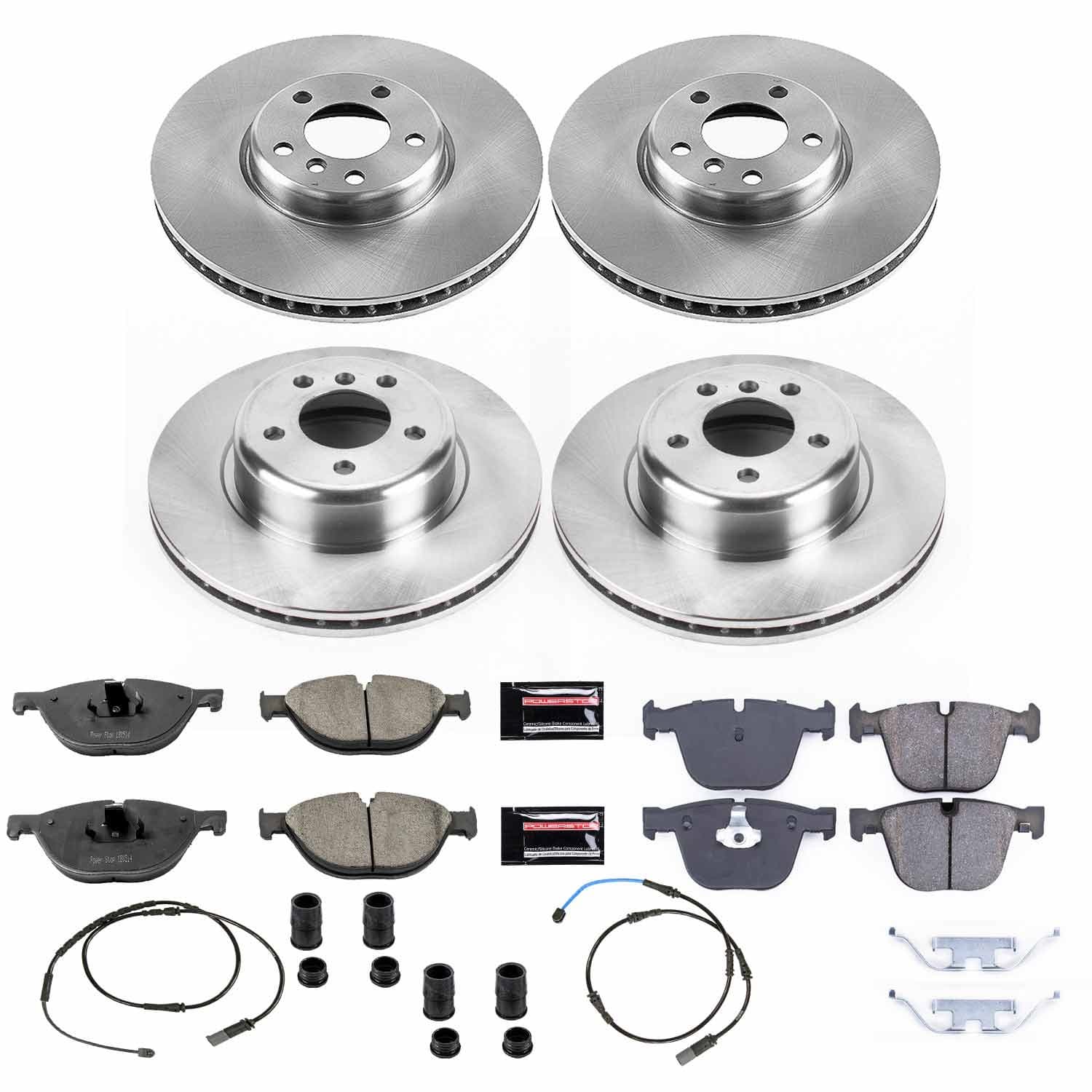 Power Stop - KOE6027 - Front and Rear - Disc Brake Pad and Rotor Kit image 1