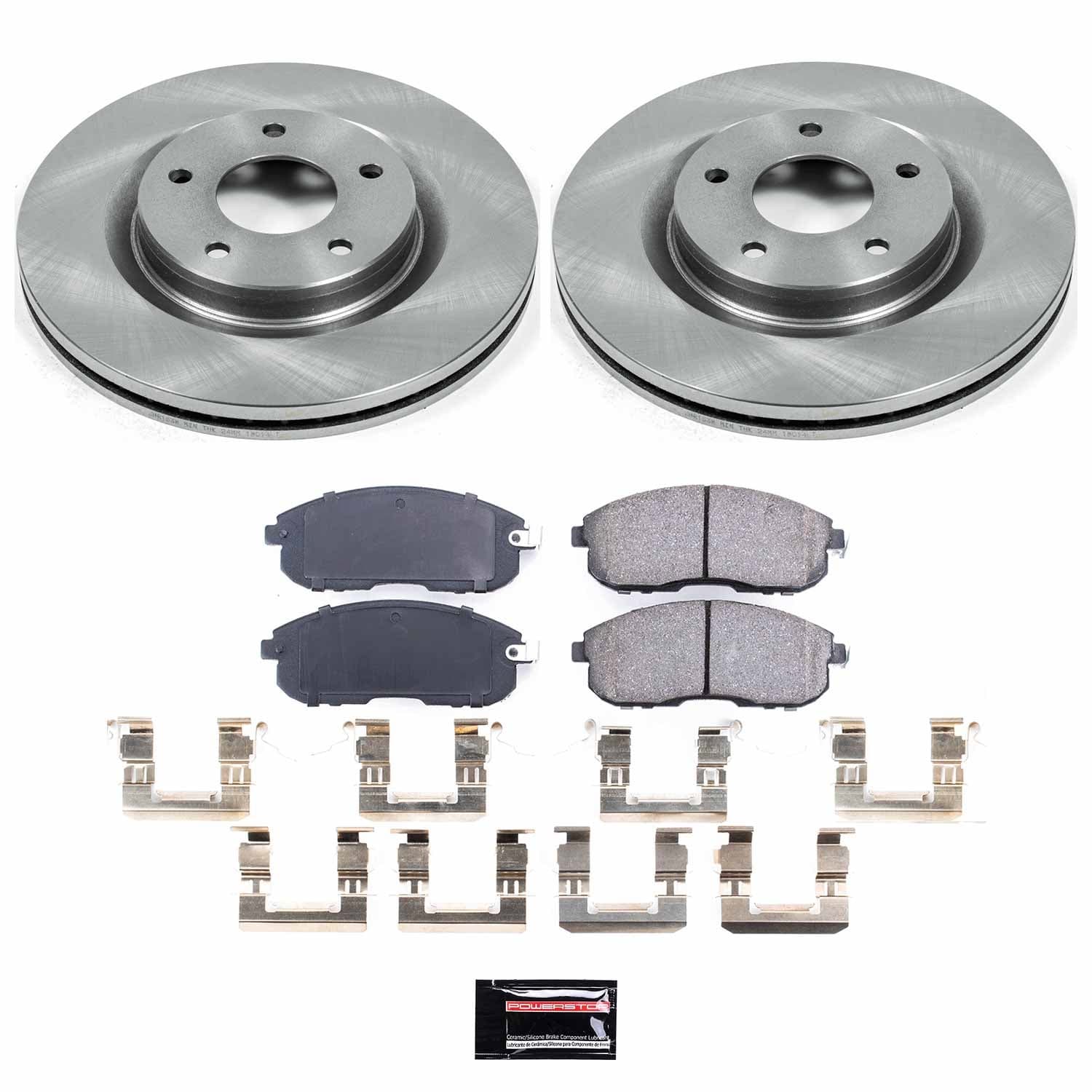Power Stop - KOE6094 - Front - Disc Brake Pad and Rotor Kit image 1