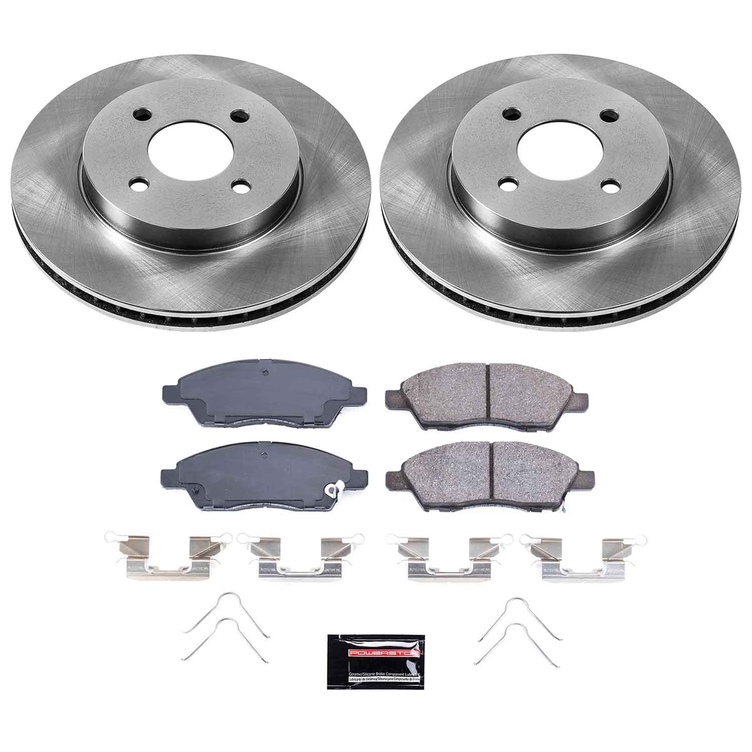 Power Stop - KOE6096 - Front - Disc Brake Pad and Rotor Kit image 1