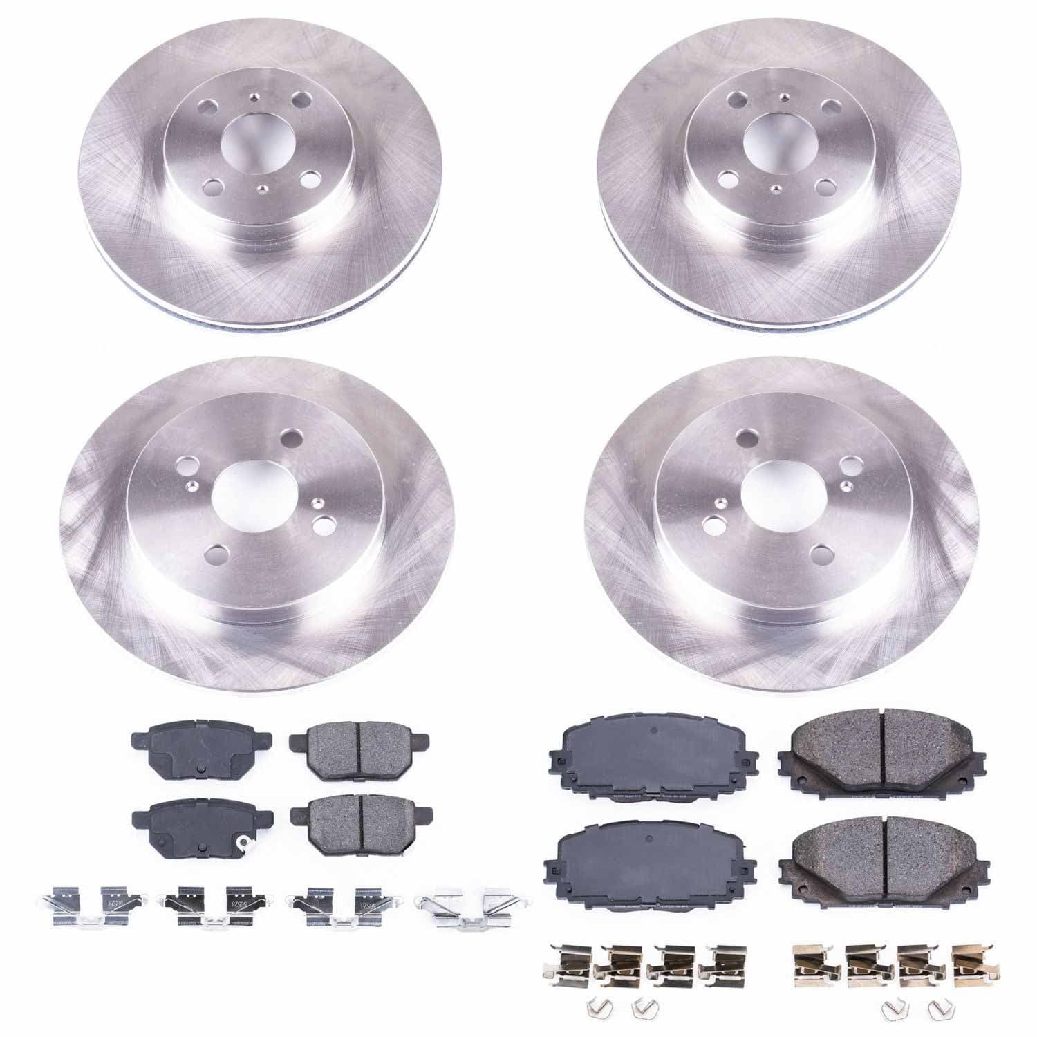 Power Stop - KOE6105 - Front and Rear - Disc Brake Pad and Rotor Kit image 1