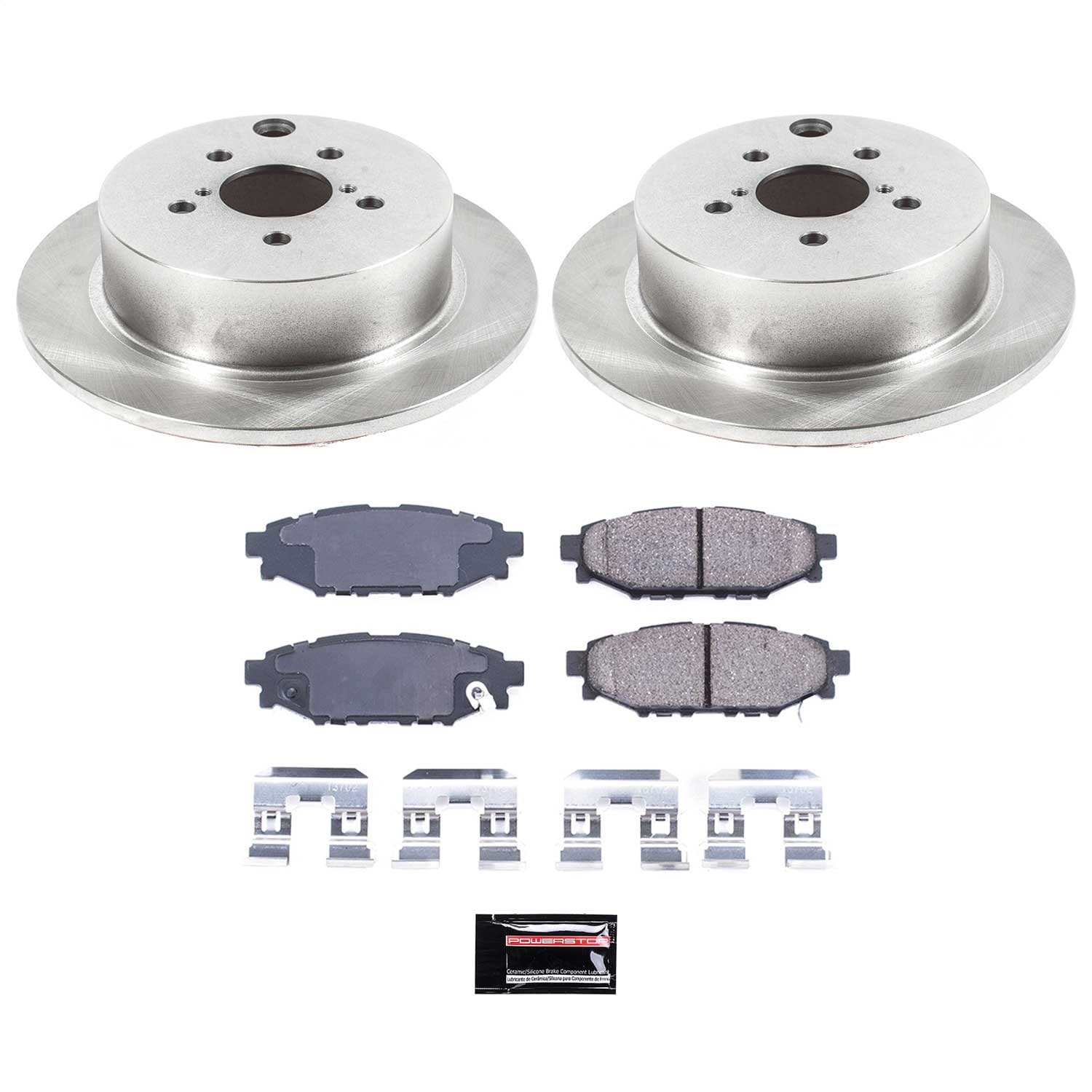 Power Stop - KOE6107 - Rear - Disc Brake Pad and Rotor Kit image 1