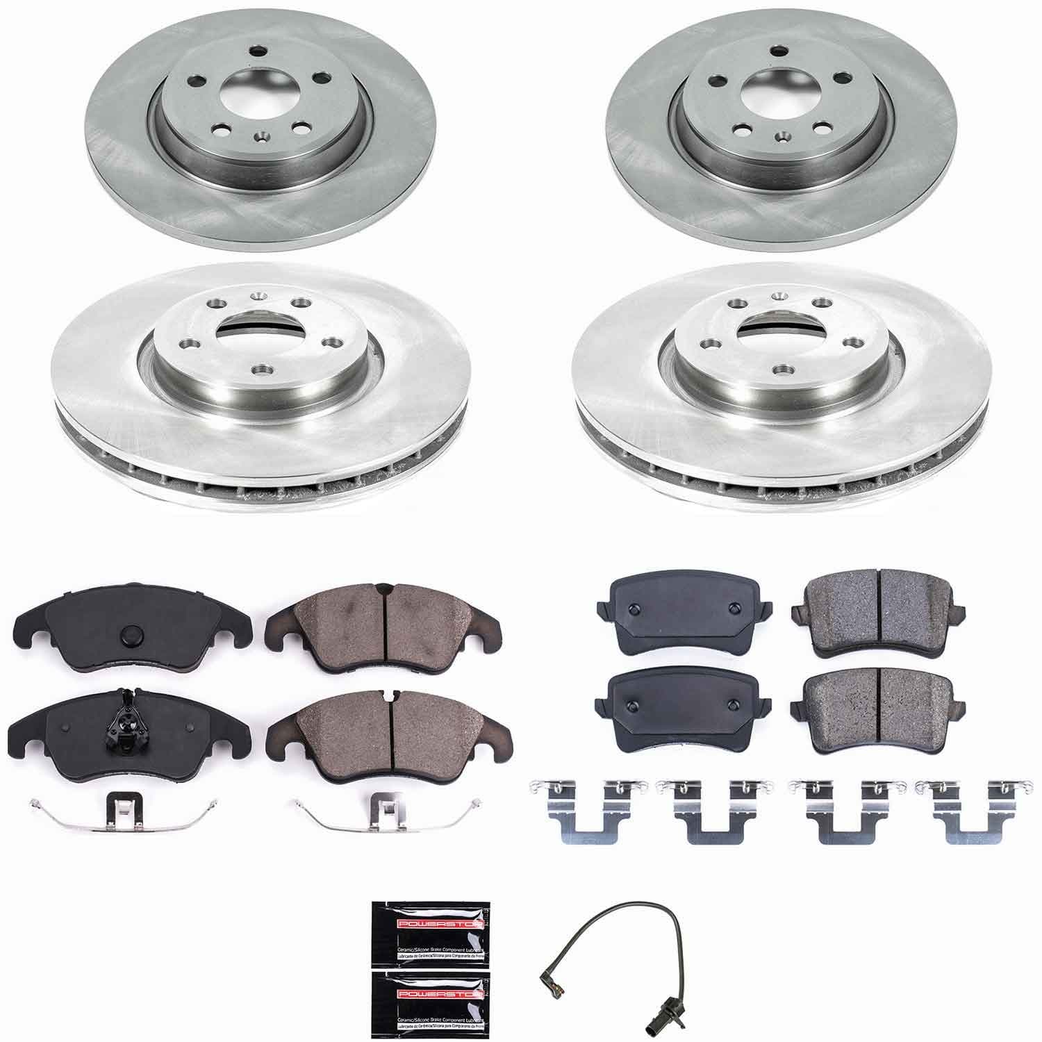 Power Stop - KOE6134 - Front and Rear - Disc Brake Pad and Rotor Kit image 1