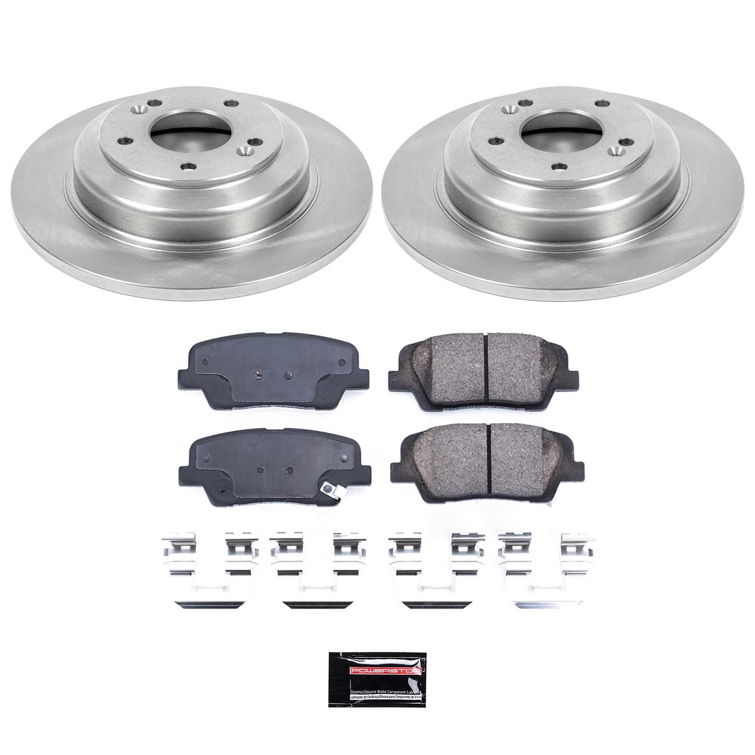 Power Stop - KOE6168 - Rear - Disc Brake Pad and Rotor Kit image 1