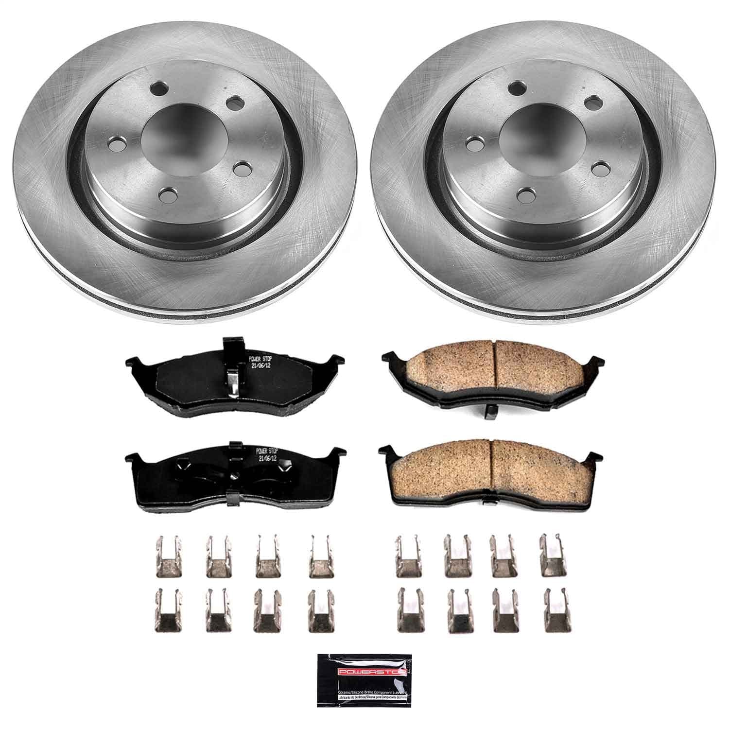 Power Stop - KOE6179 - Front - Disc Brake Pad and Rotor Kit image 1