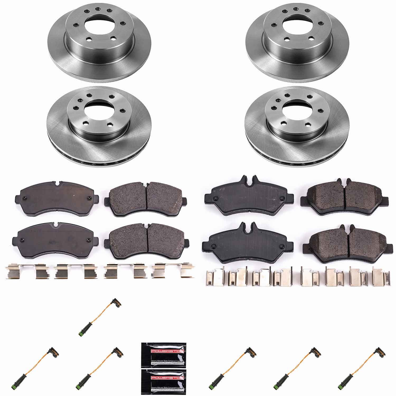 Power Stop - KOE6233 - Front and Rear - Disc Brake Pad and Rotor Kit image 1