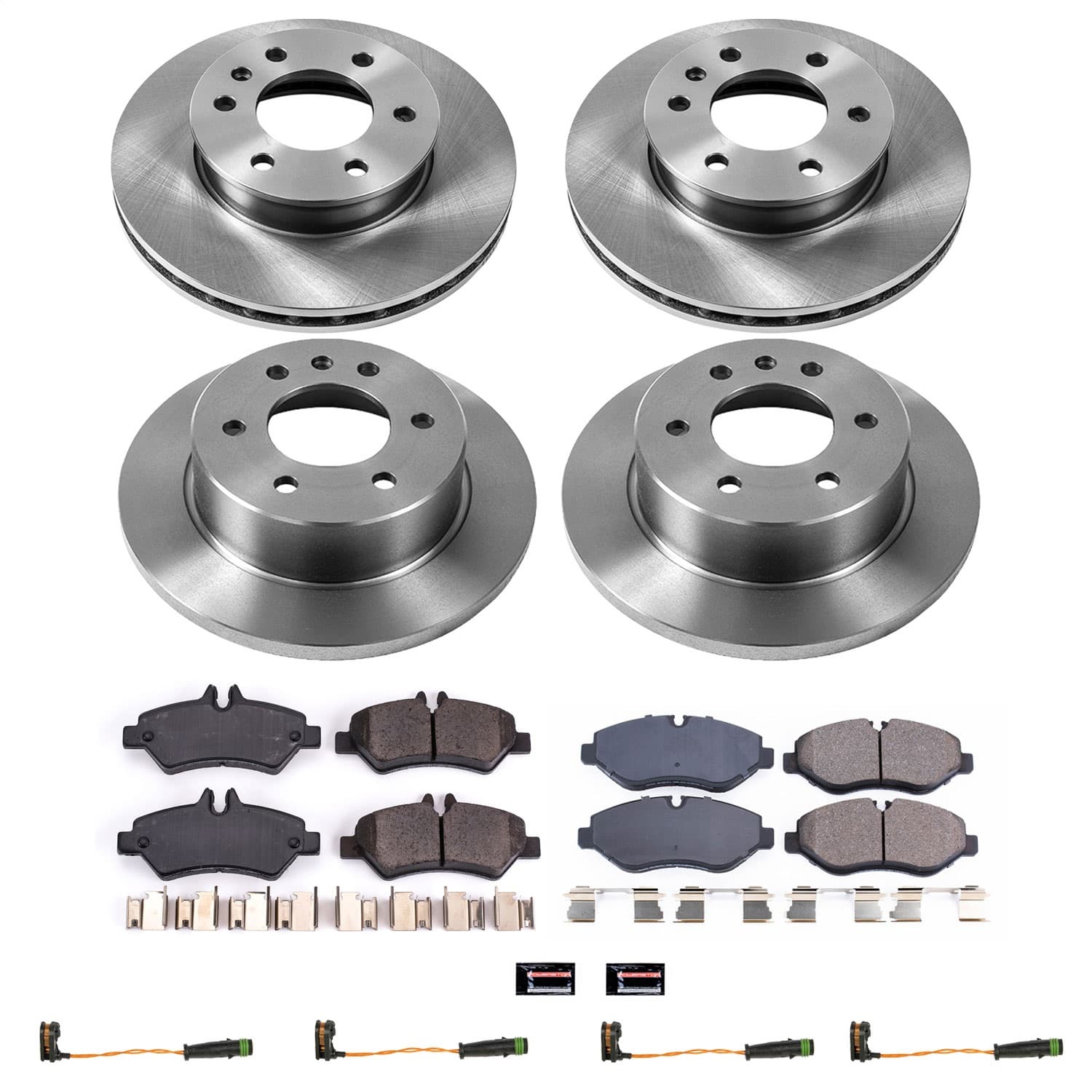 Power Stop - KOE6235 - Front and Rear - Disc Brake Pad and Rotor Kit image 1