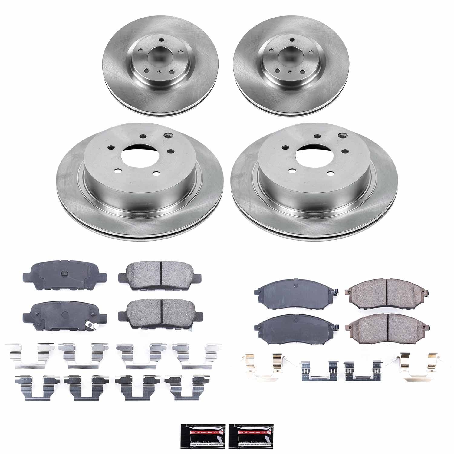 Power Stop - KOE6237 - Front and Rear - Disc Brake Pad and Rotor Kit image 1