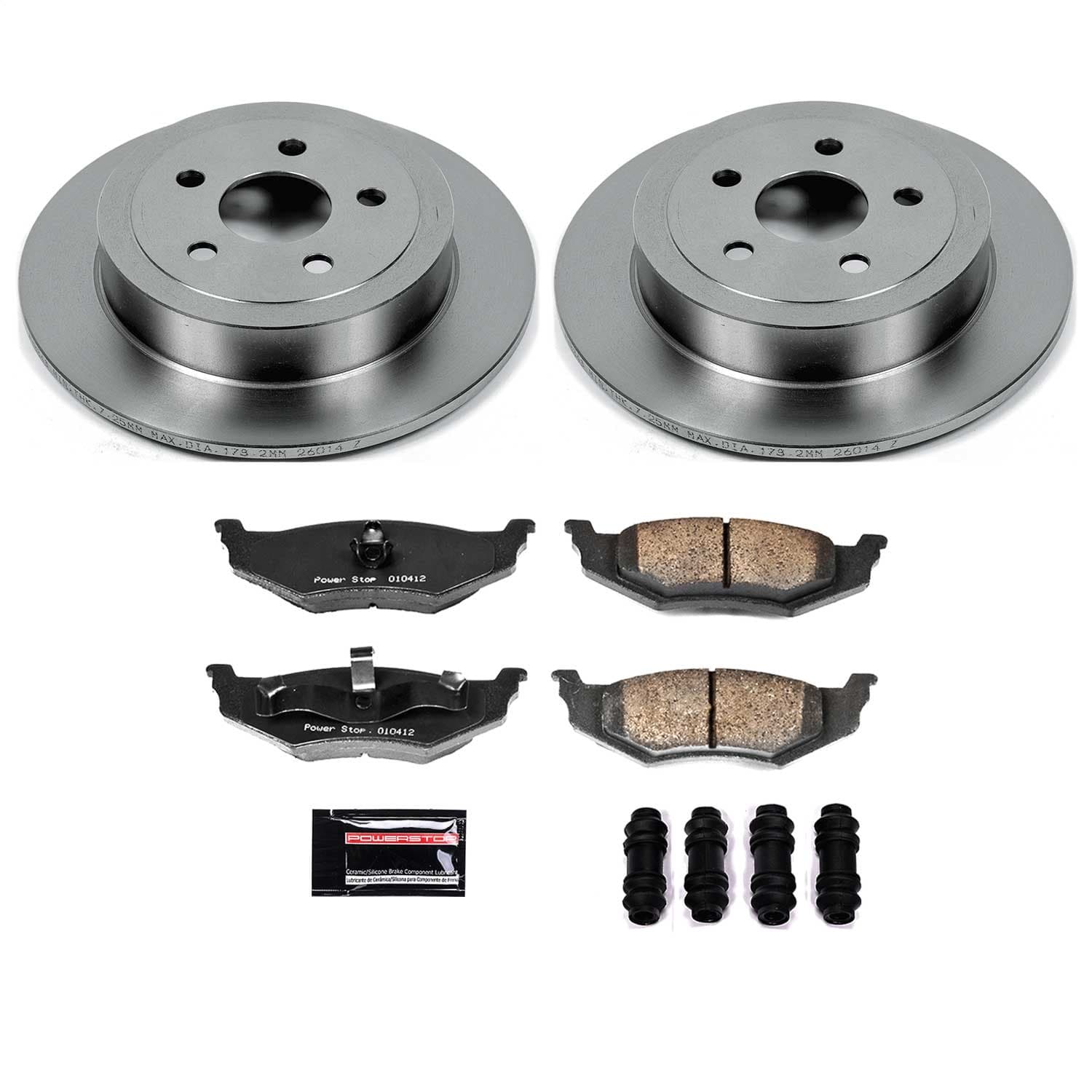 Power Stop - KOE6266 - Rear - Disc Brake Pad and Rotor Kit image 1