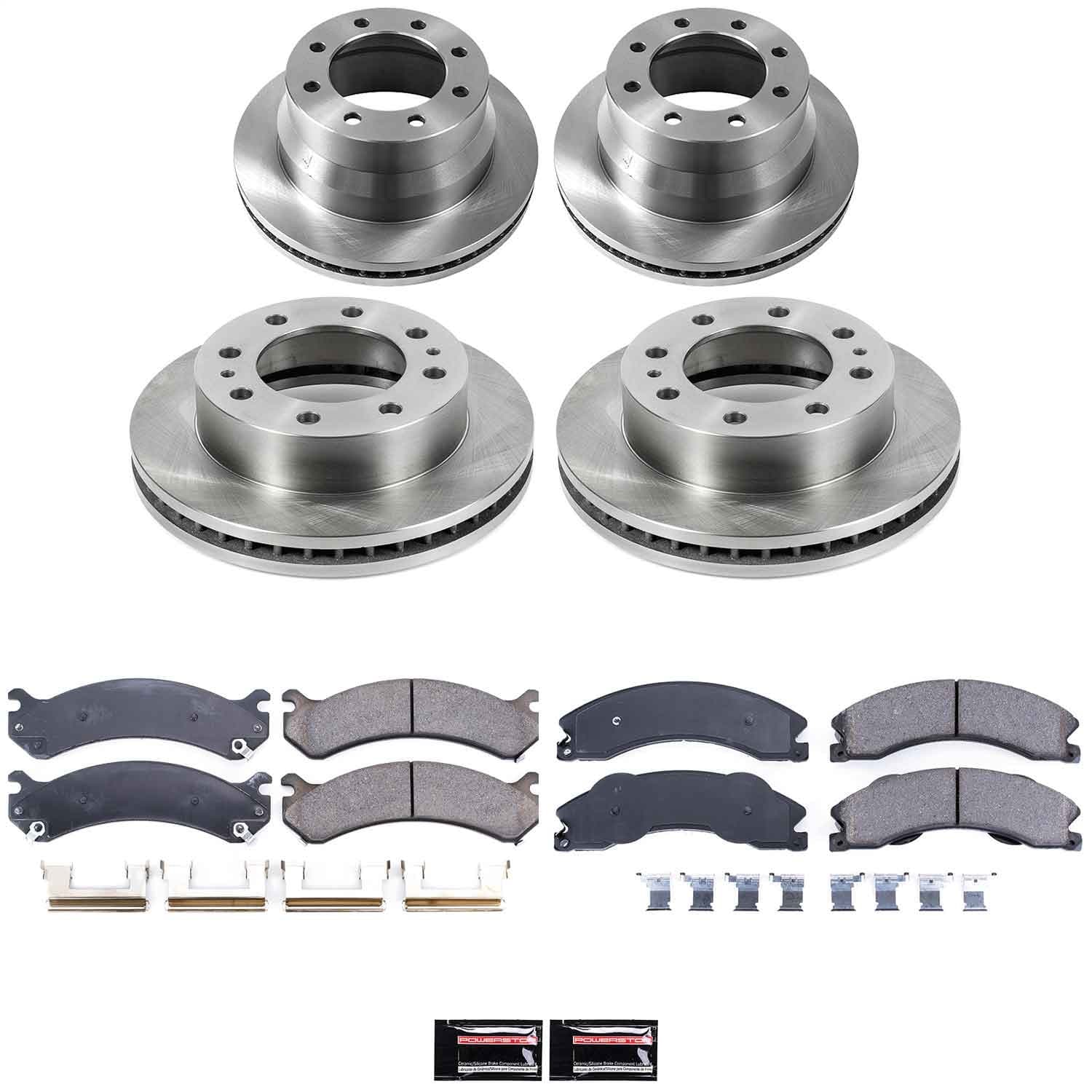 Power Stop - KOE6274 - Front and Rear - Disc Brake Pad and Rotor Kit image 1