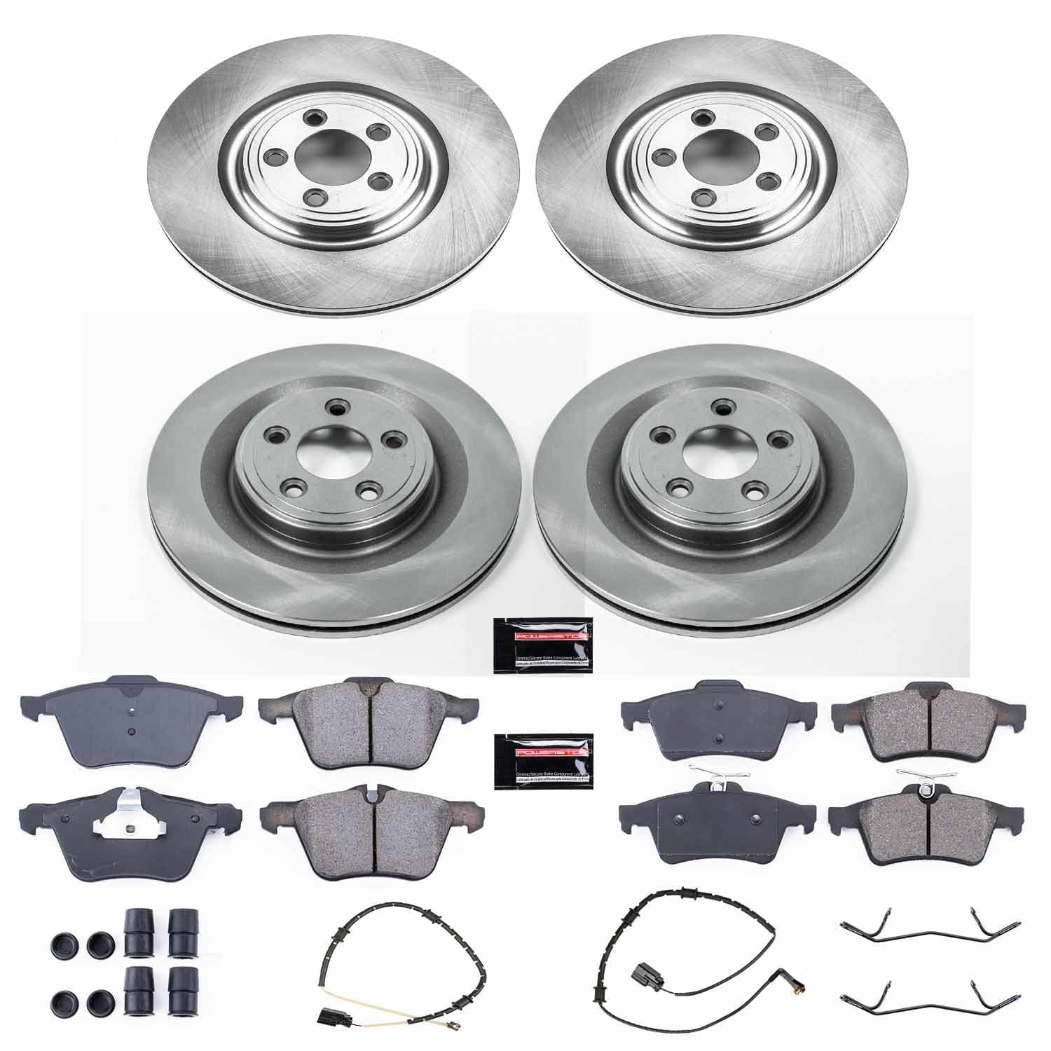 Power Stop - KOE6283 - Front and Rear - Disc Brake Pad and Rotor Kit image 1